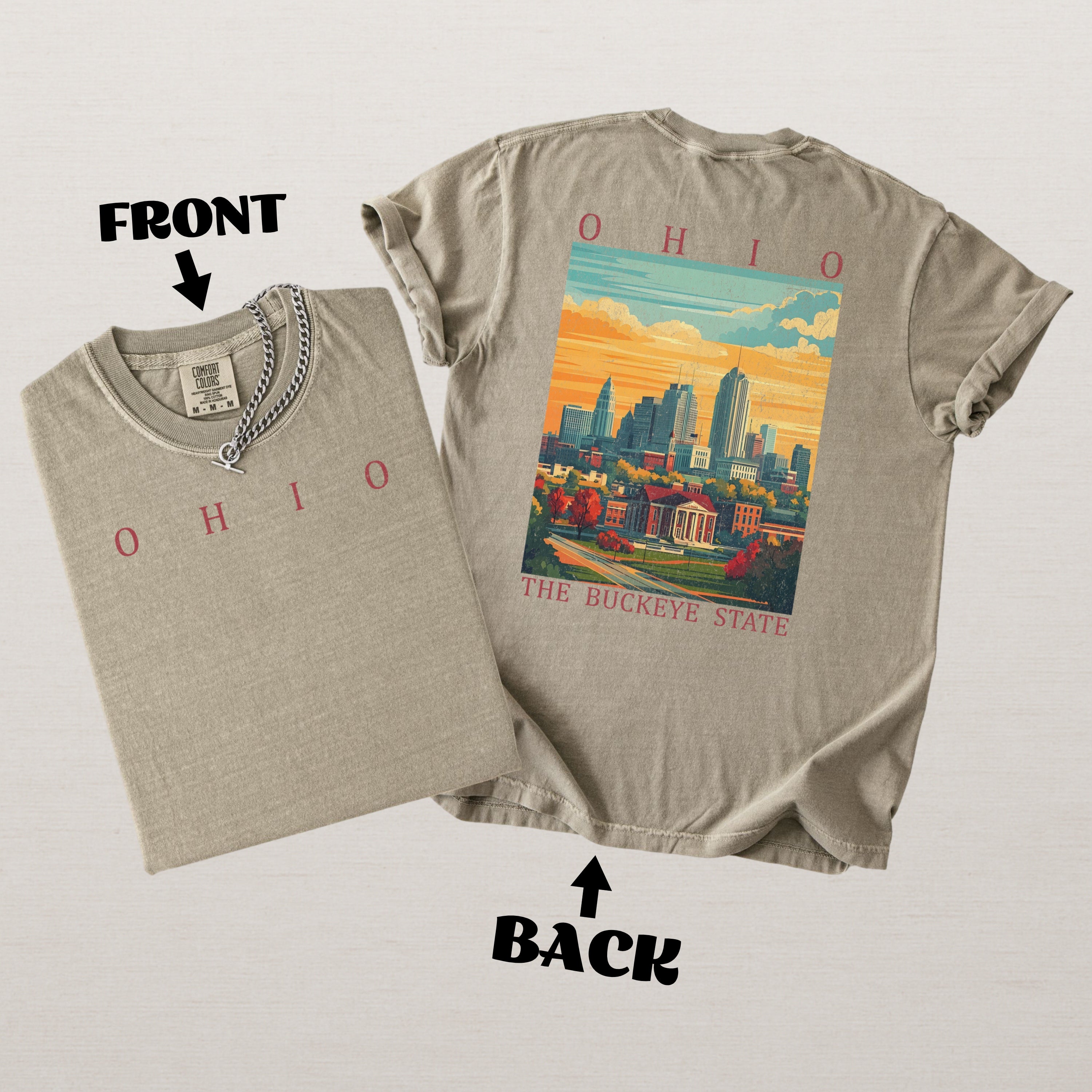 Ohio Scenic Poster Comfort Colors Shirt