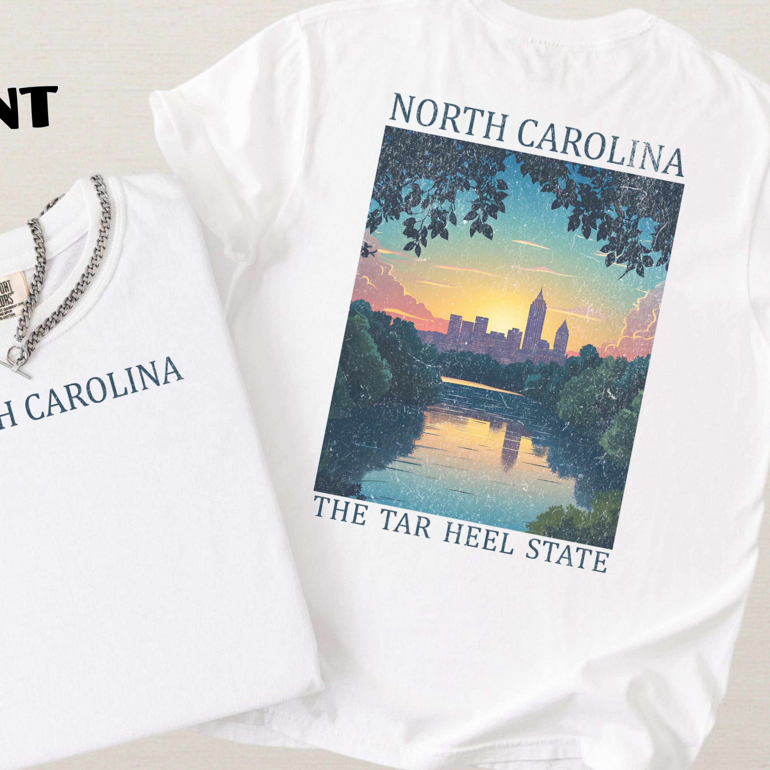 North Carolina Scenic Poster Comfort Colors Shirt