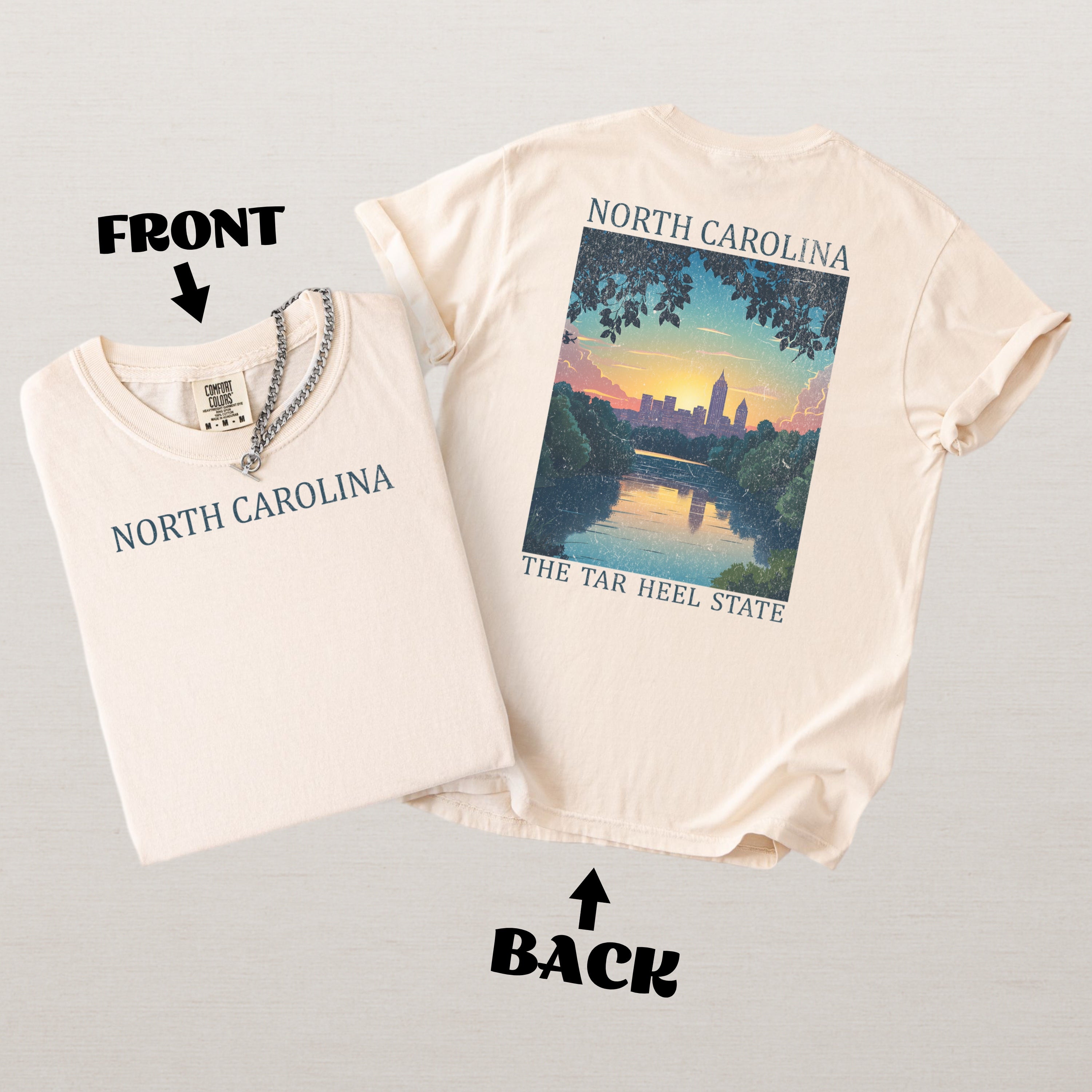 North Carolina Scenic Poster Comfort Colors Shirt