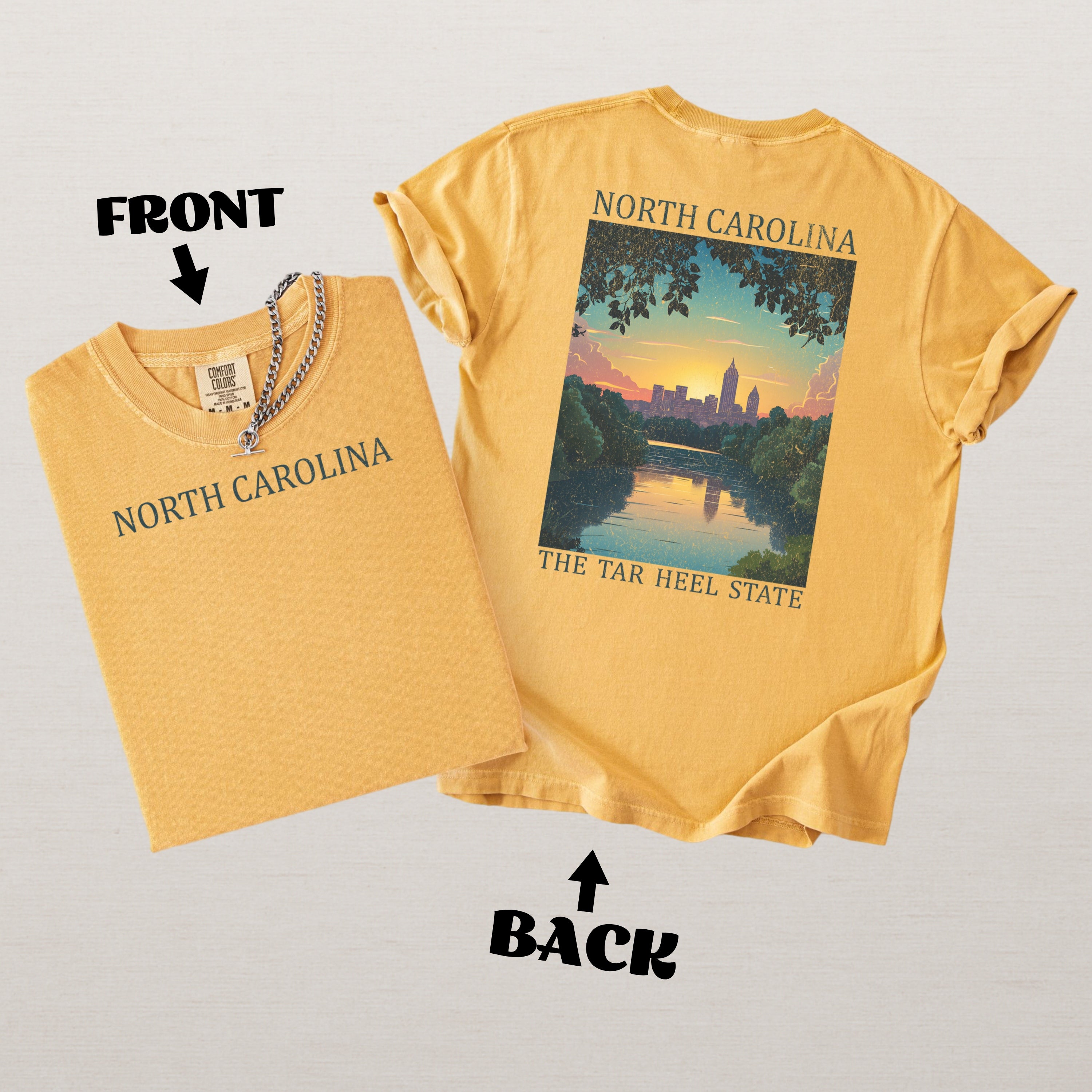 North Carolina Scenic Poster Comfort Colors Shirt