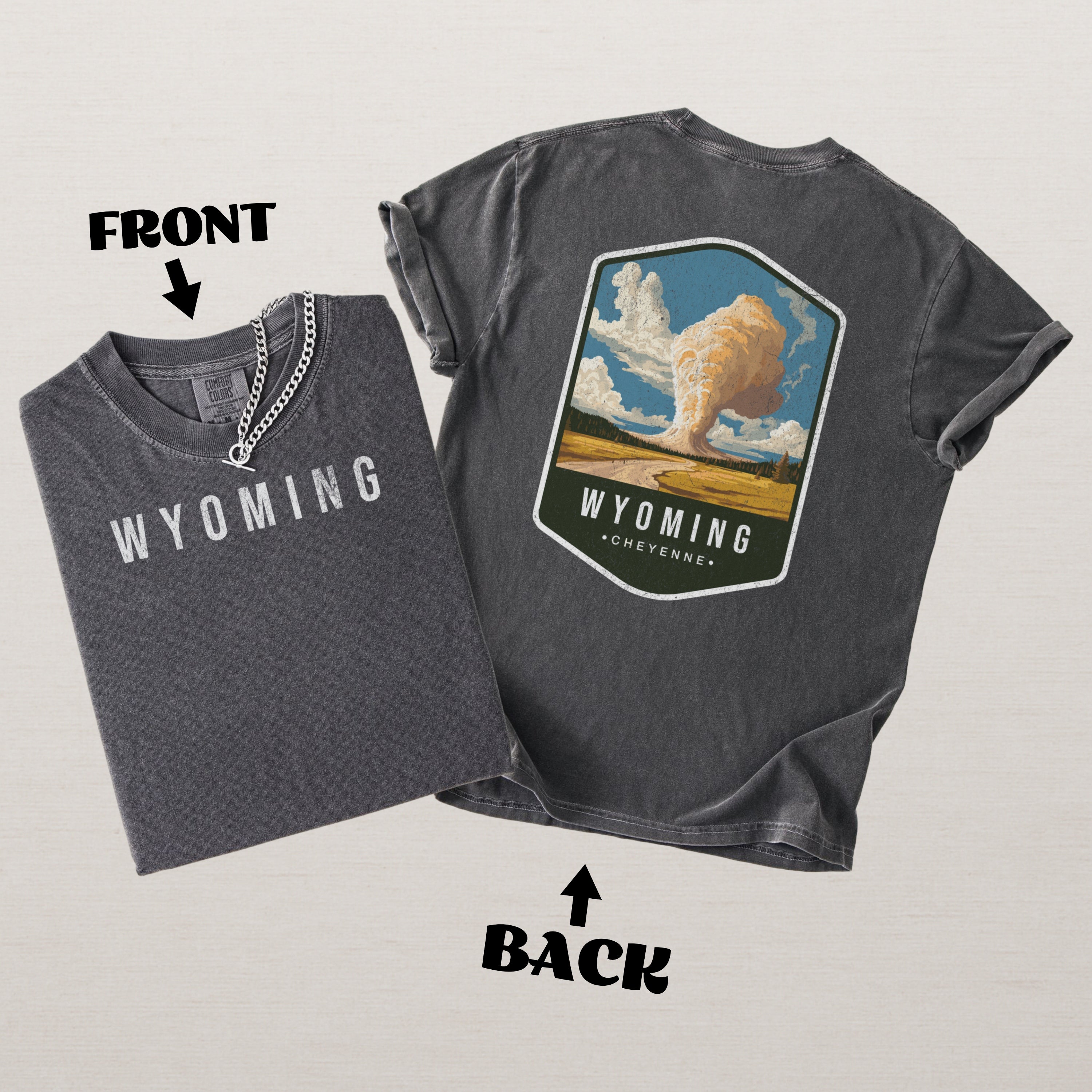Wyoming Scenic Badge Shirt – Cheyenne Edition