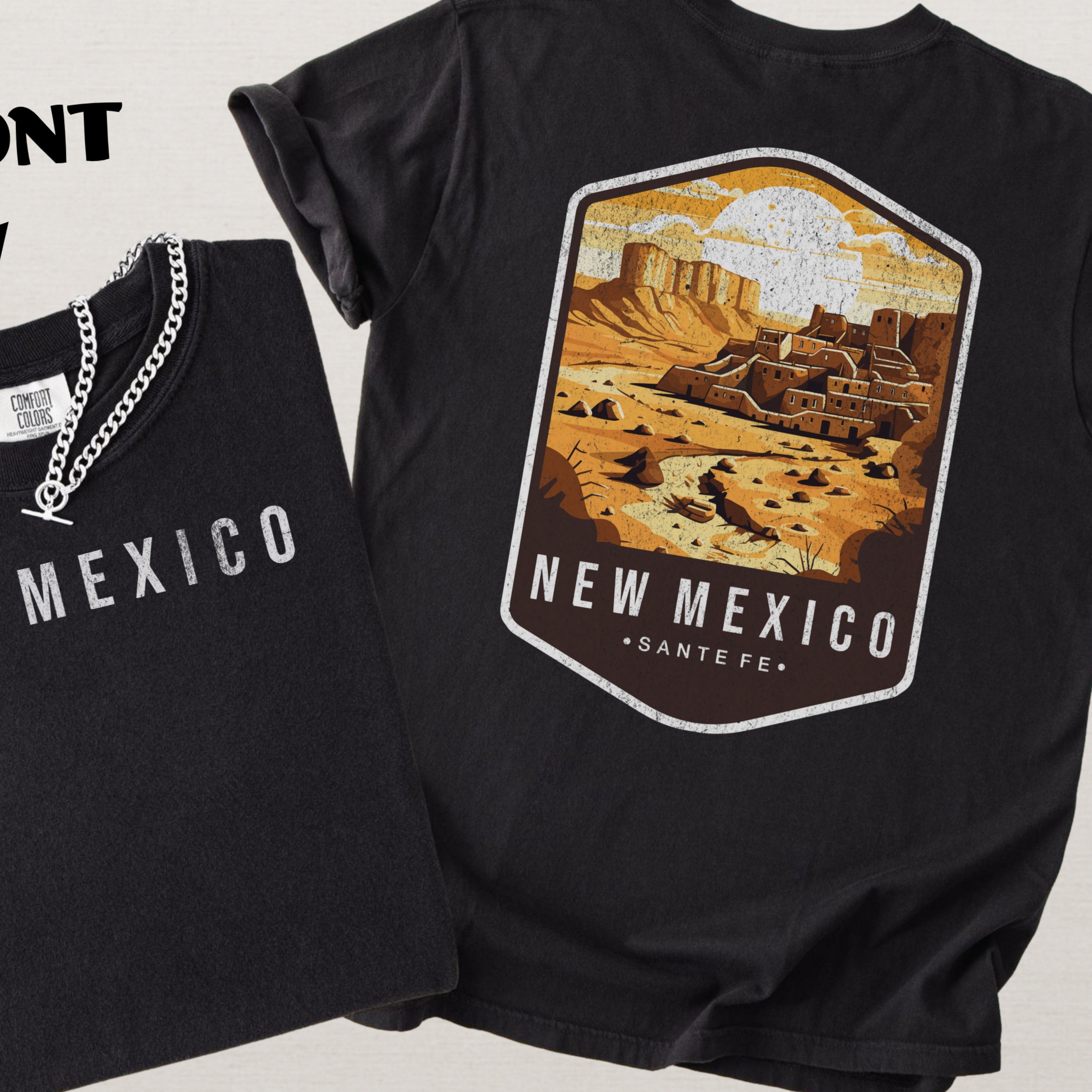 New Mexico Scenic Badge Shirt – Santa Fe Desert Edition