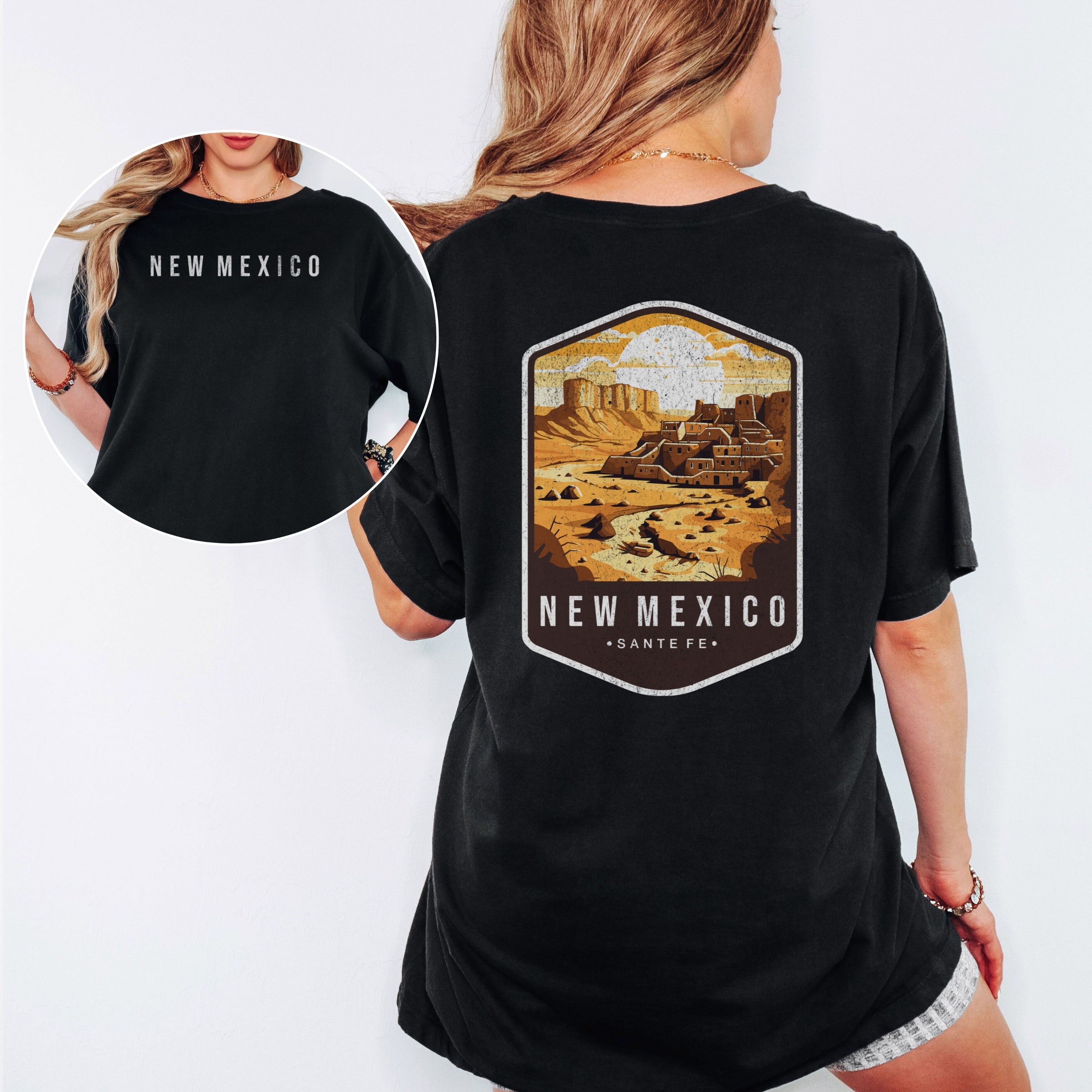 New Mexico Scenic Badge Shirt – Santa Fe Desert Edition