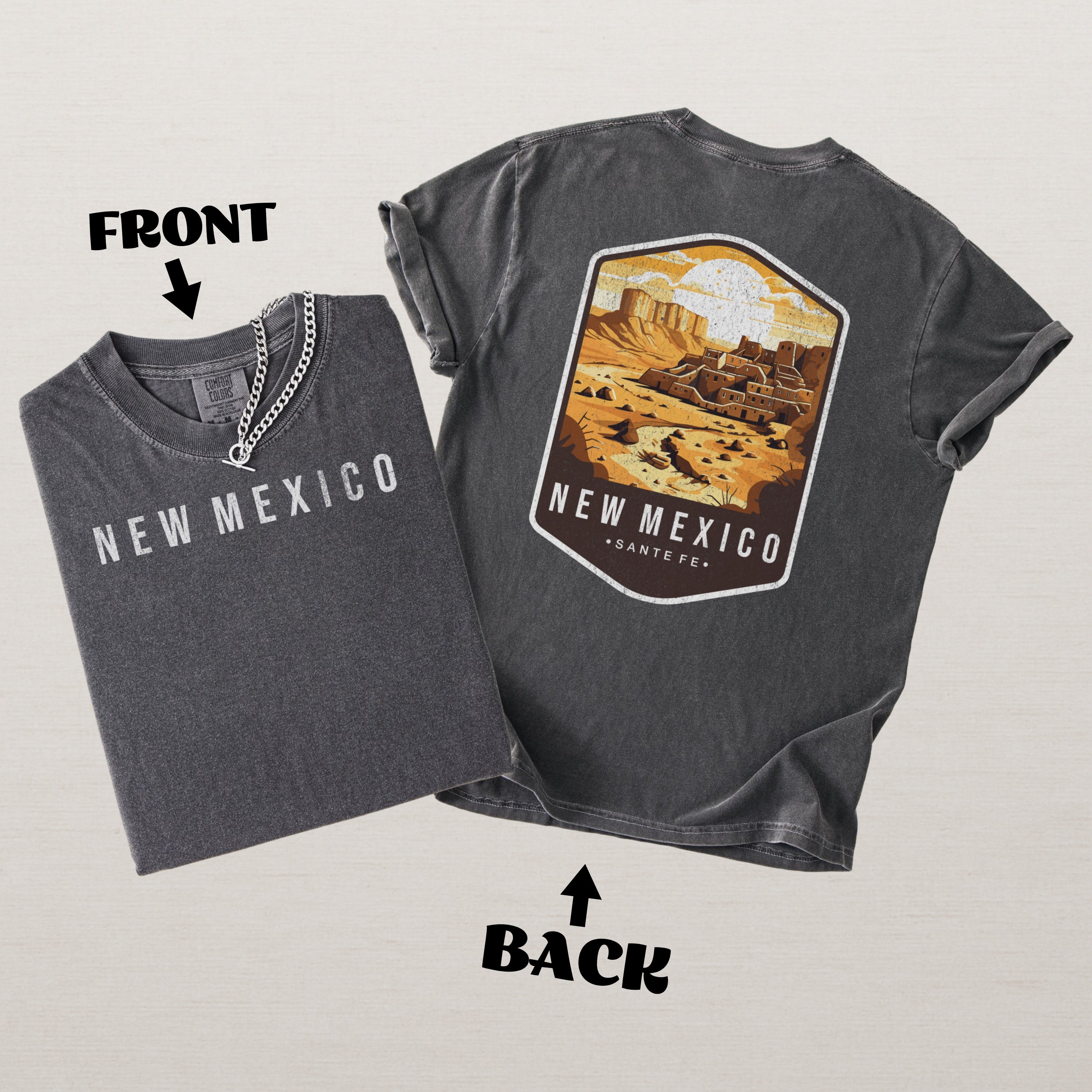 New Mexico Scenic Badge Shirt – Santa Fe Desert Edition