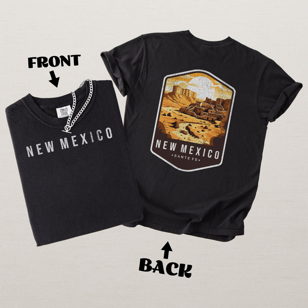 New Mexico Scenic Badge Shirt – Santa Fe Desert Edition