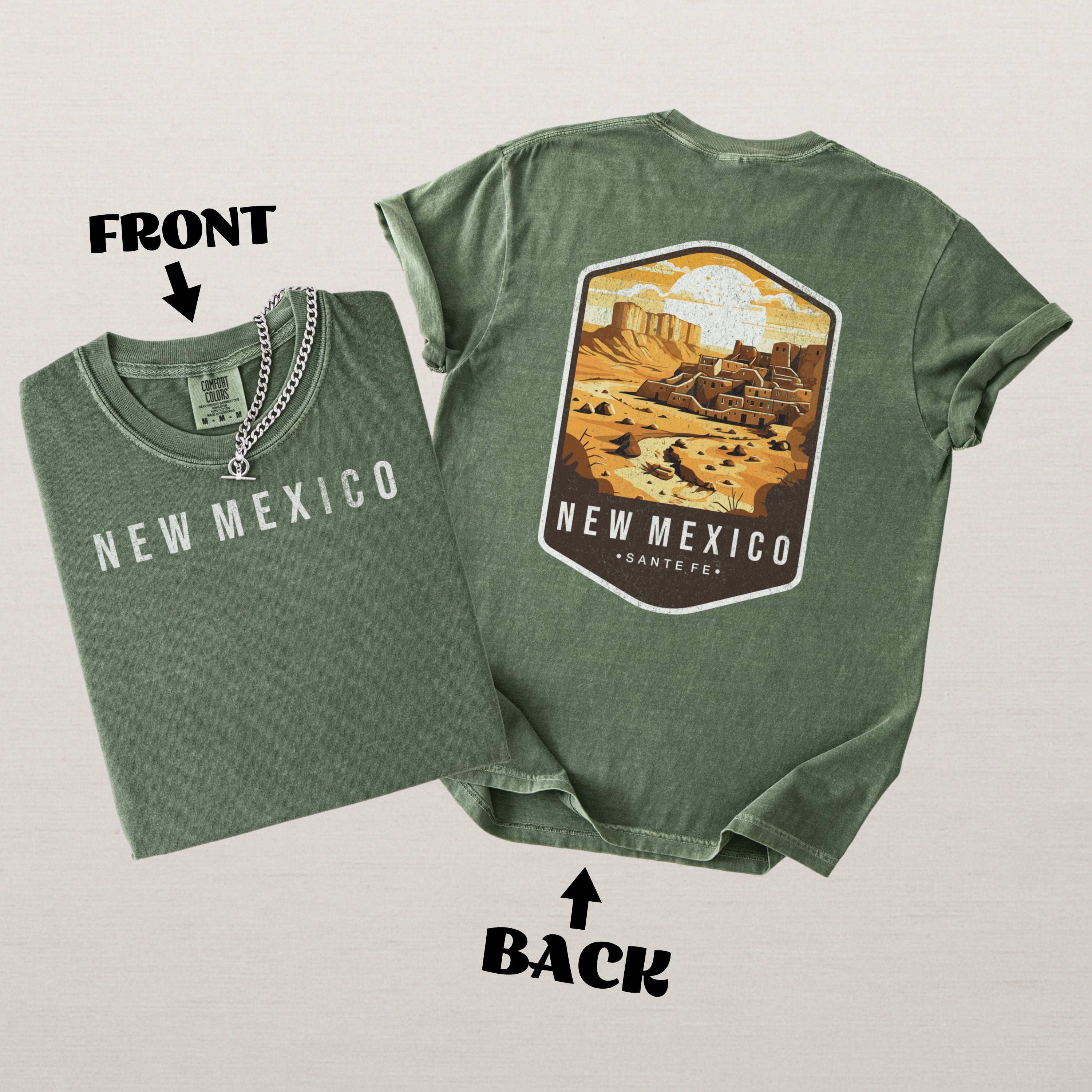 New Mexico Scenic Badge Shirt – Santa Fe Desert Edition