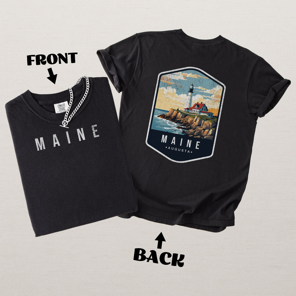 Maine Scenic Badge Shirt – Augusta Edition