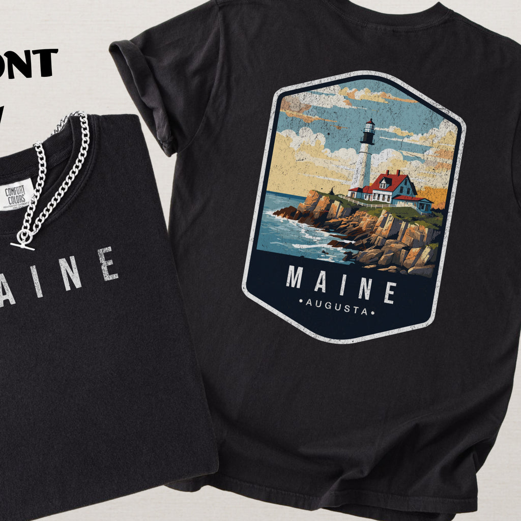 Maine Scenic Badge Shirt – Augusta Edition
