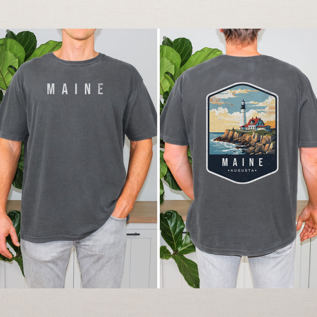 Maine Scenic Badge Shirt – Augusta Edition