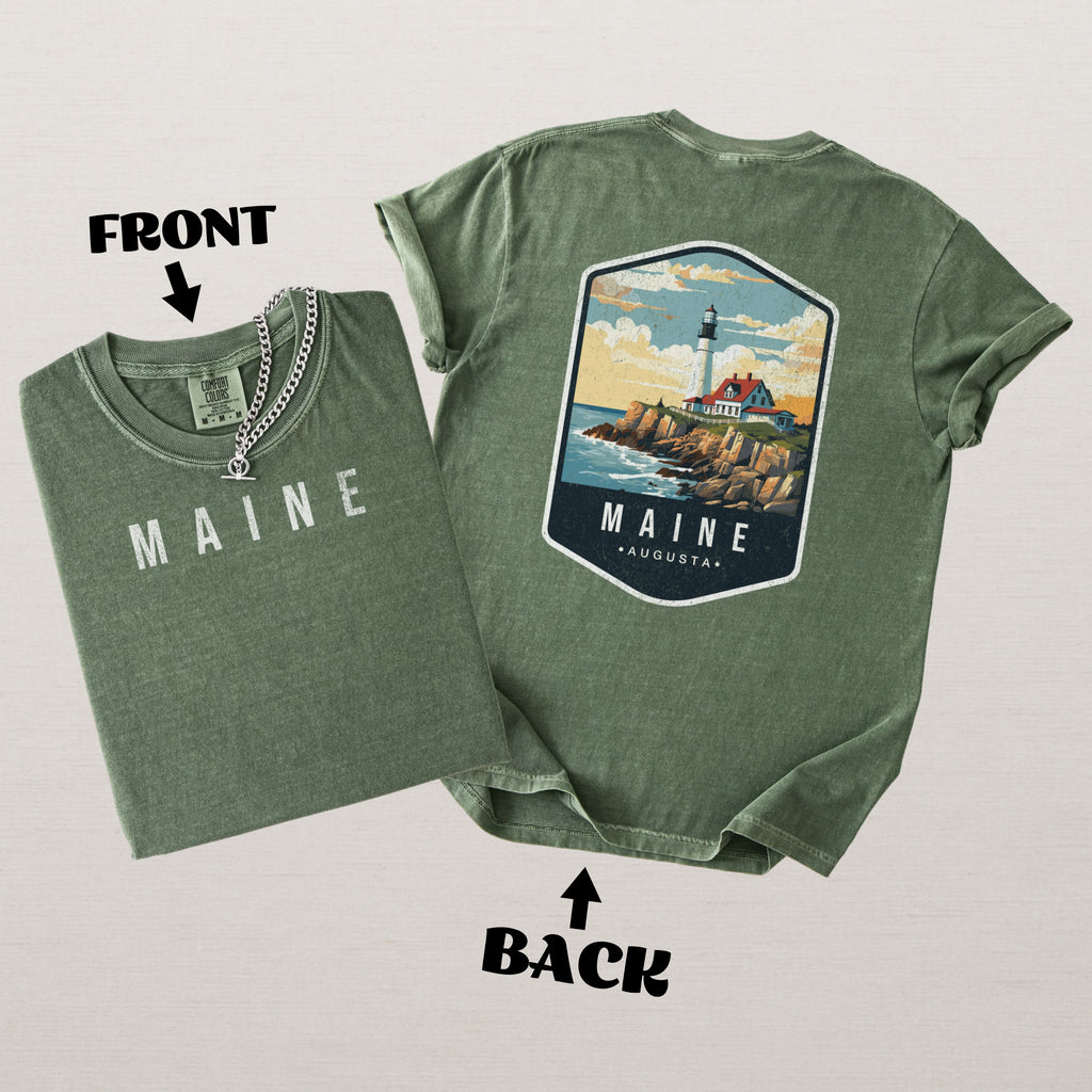 Maine Scenic Badge Shirt – Augusta Edition