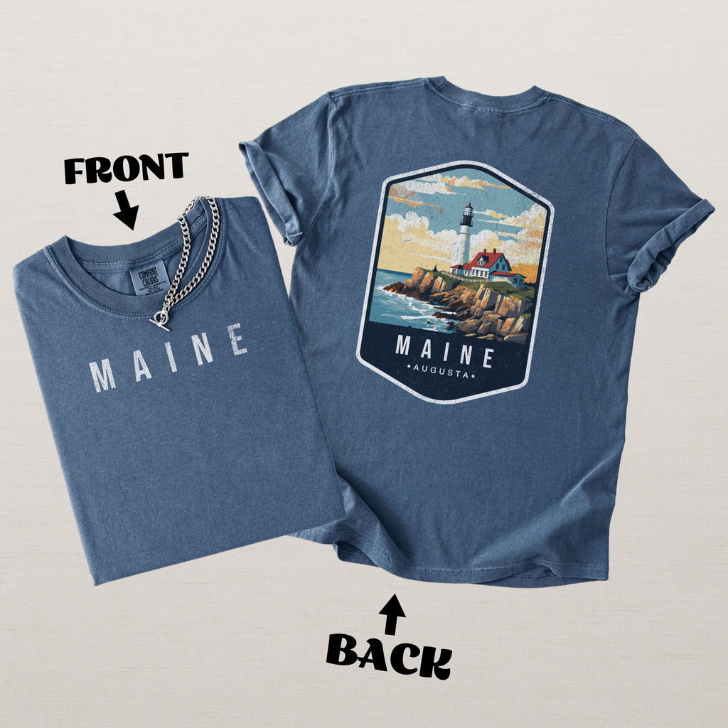Maine Scenic Badge Shirt – Augusta Edition