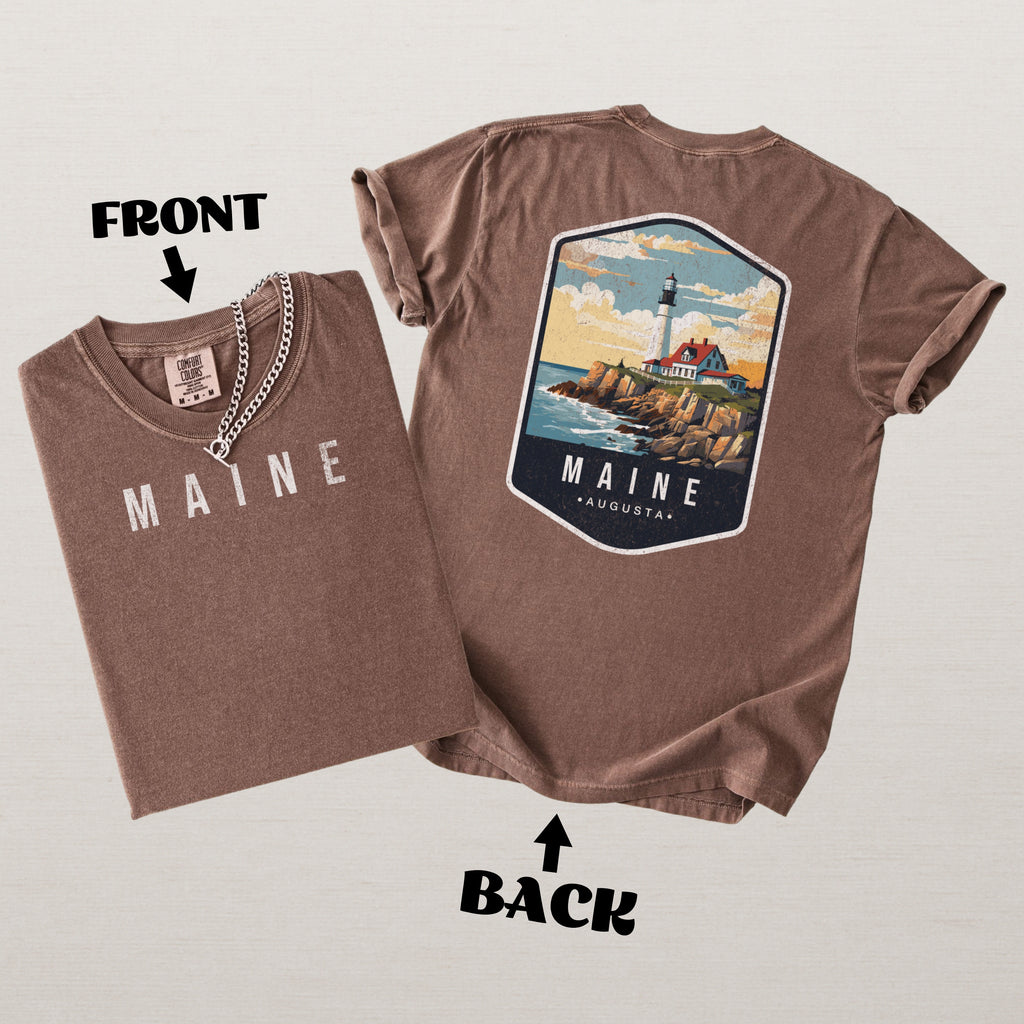 Maine Scenic Badge Shirt – Augusta Edition