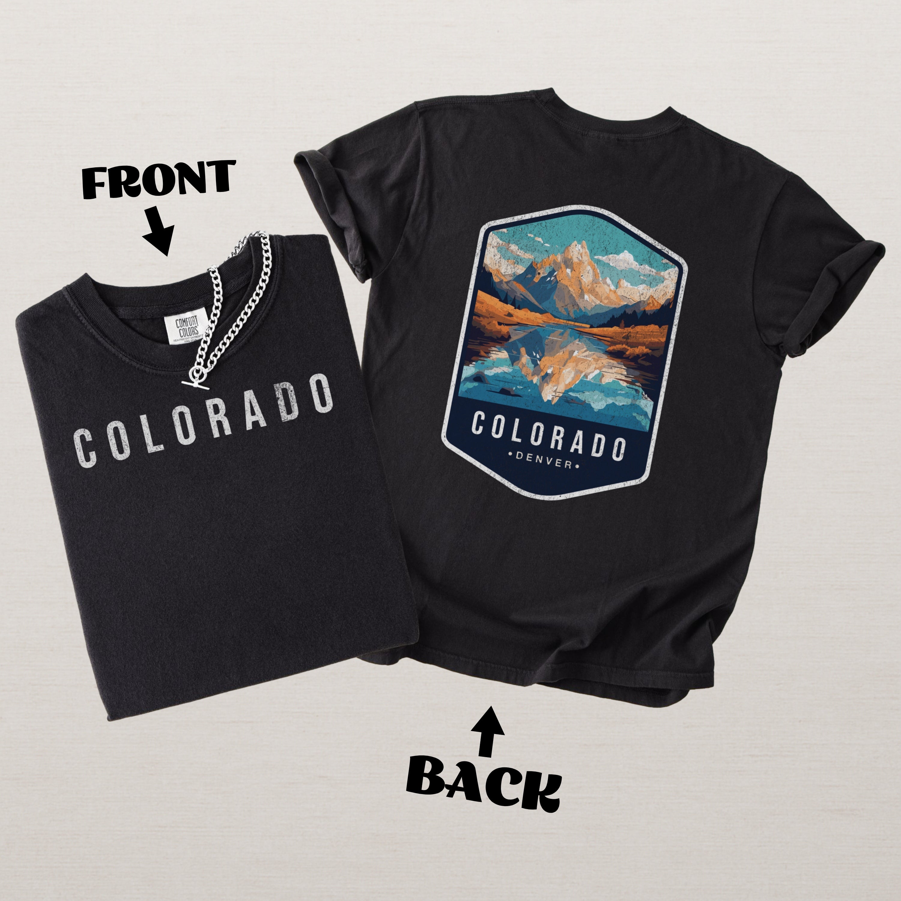 Colorado Scenic Badge Shirt – Denver Mountain Edition
