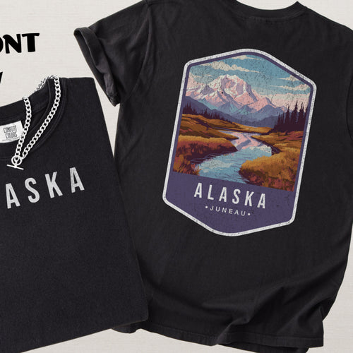 Alaska Scenic Badge Shirt – Juneau Landscape Edition