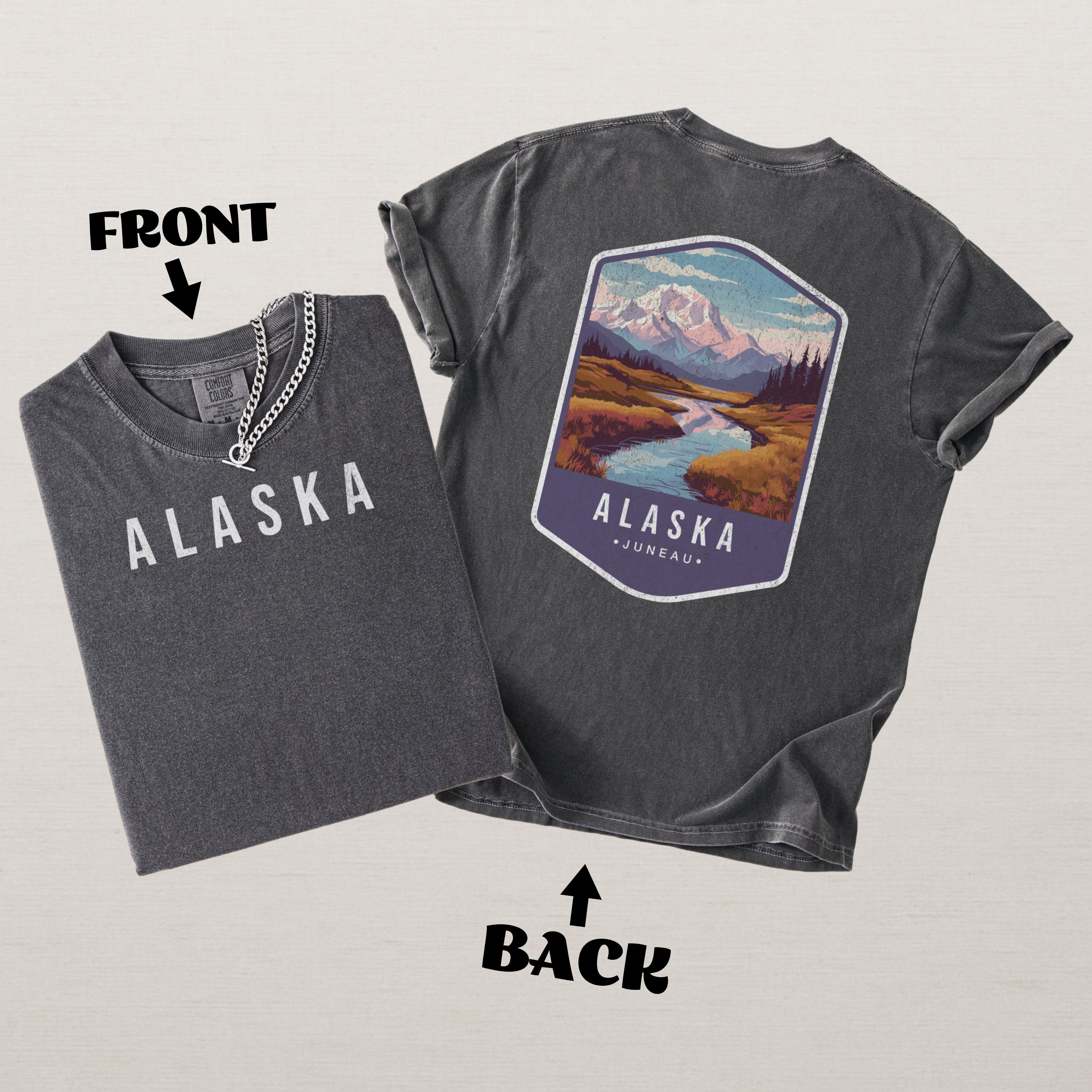 Alaska Scenic Badge Shirt – Juneau Landscape Edition