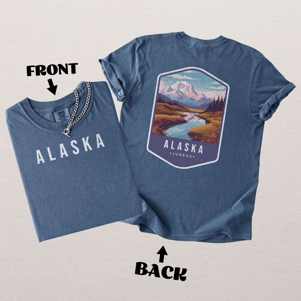 Alaska Scenic Badge Shirt – Juneau Landscape Edition