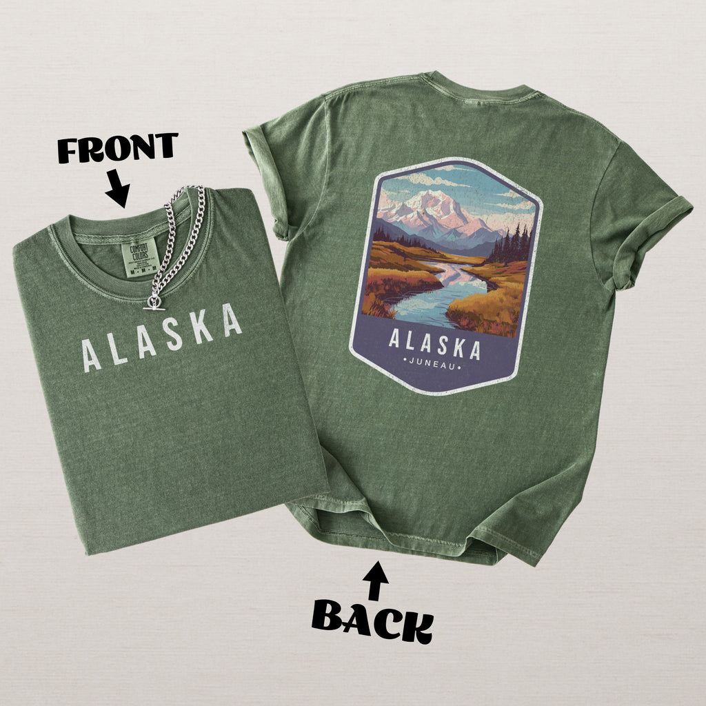 Alaska Scenic Badge Shirt – Juneau Landscape Edition