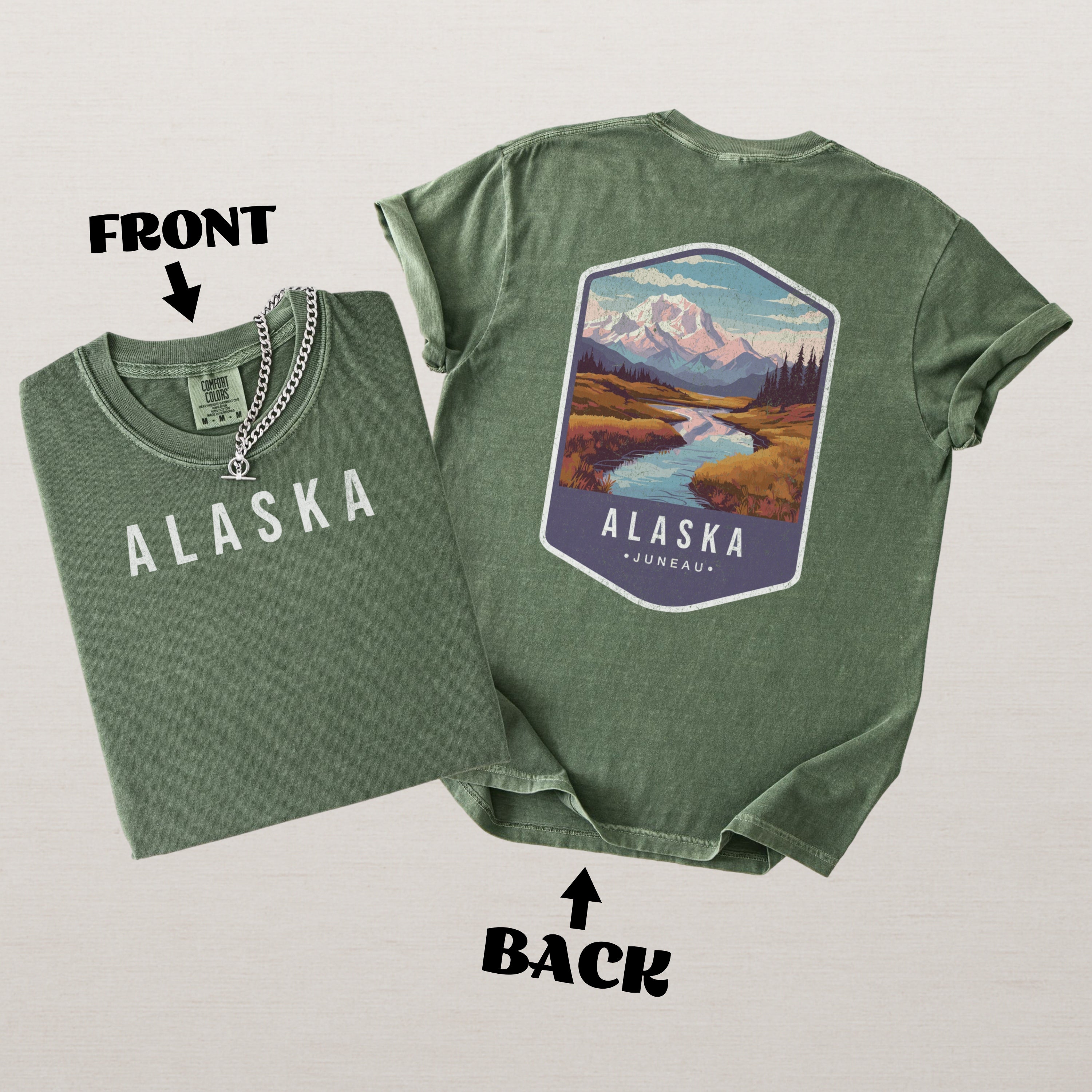 Alaska Scenic Badge Shirt – Juneau Landscape Edition