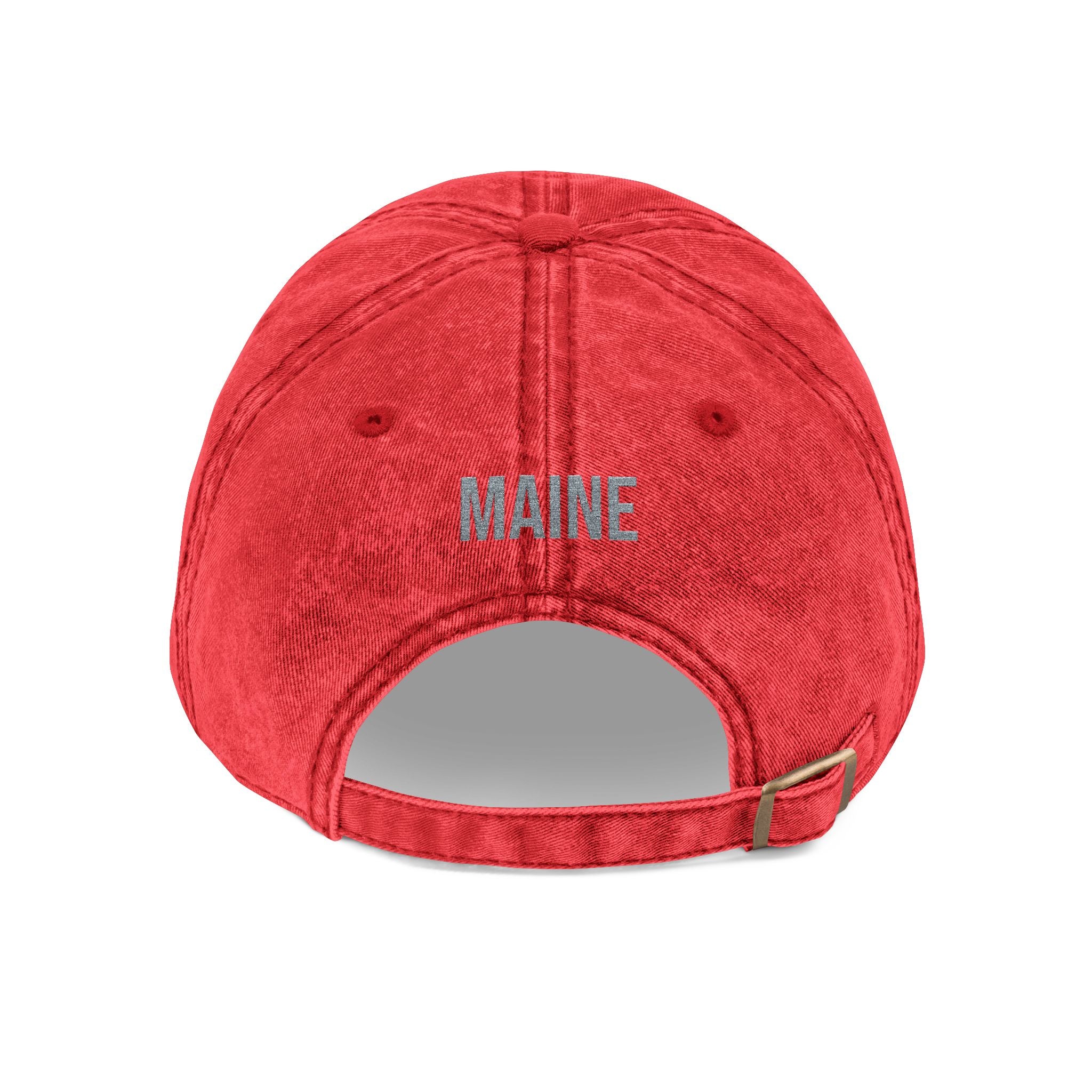 Maine Black-Capped Chickadee State Bird | Vintage Distressed Embroidered Baseball Cap