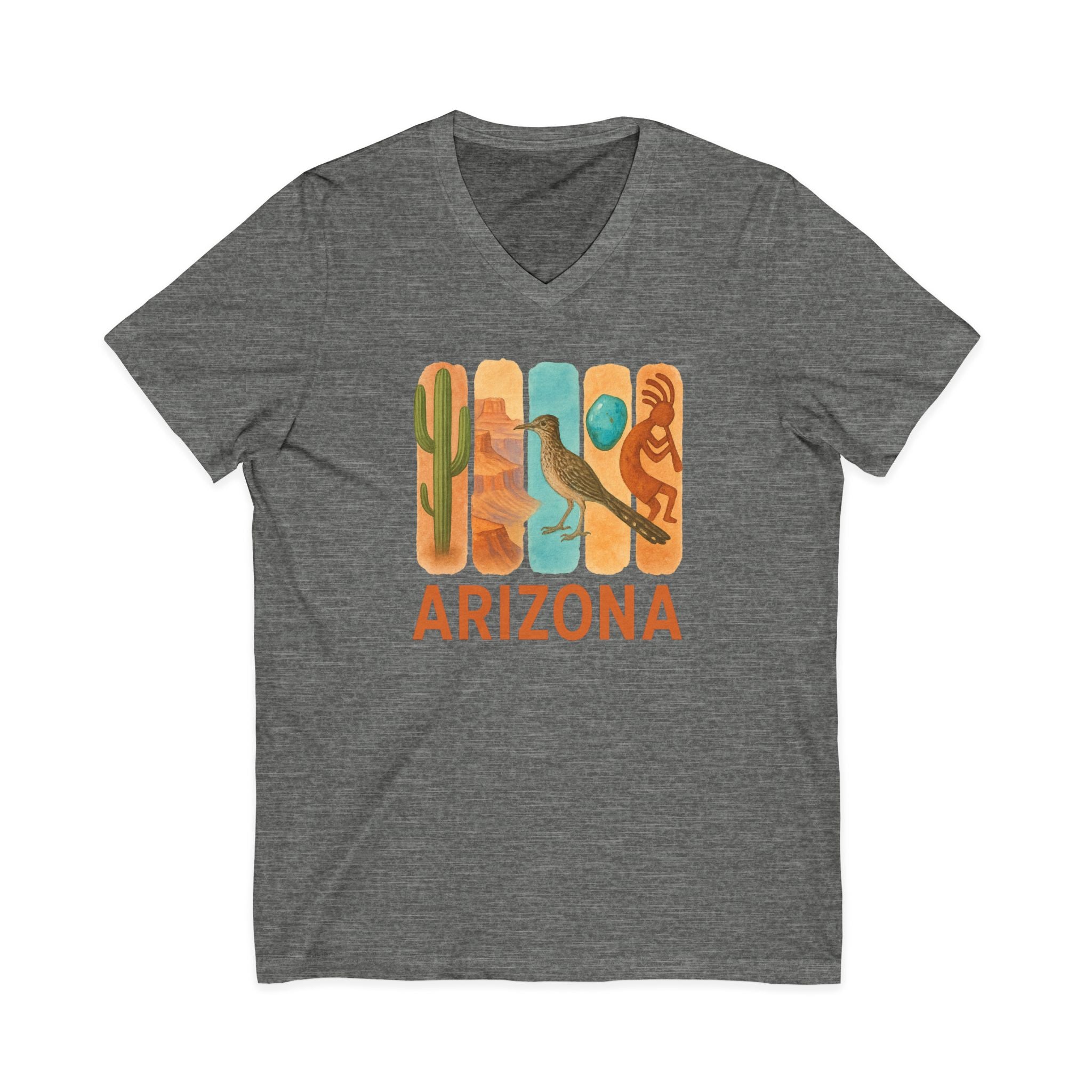 Arizona Brushstroke Watercolor V-Neck Shirt