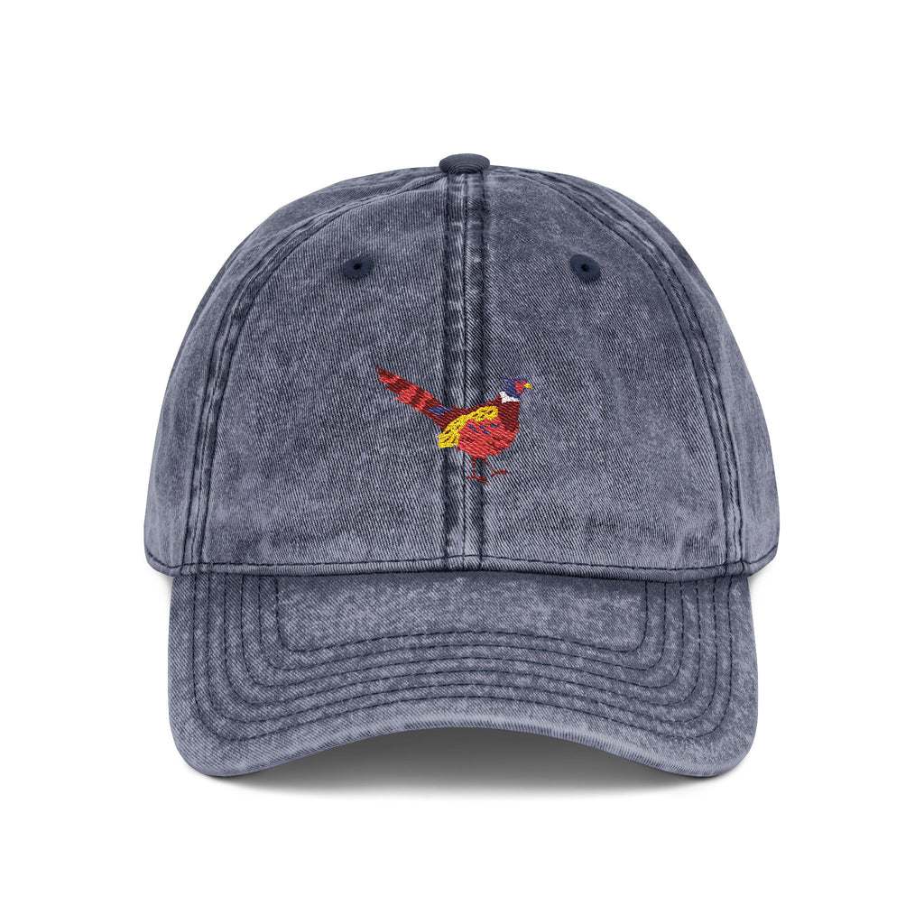 South Dakota Ring-Necked Pheasant State Bird | Vintage Distressed Embroidered Baseball Cap