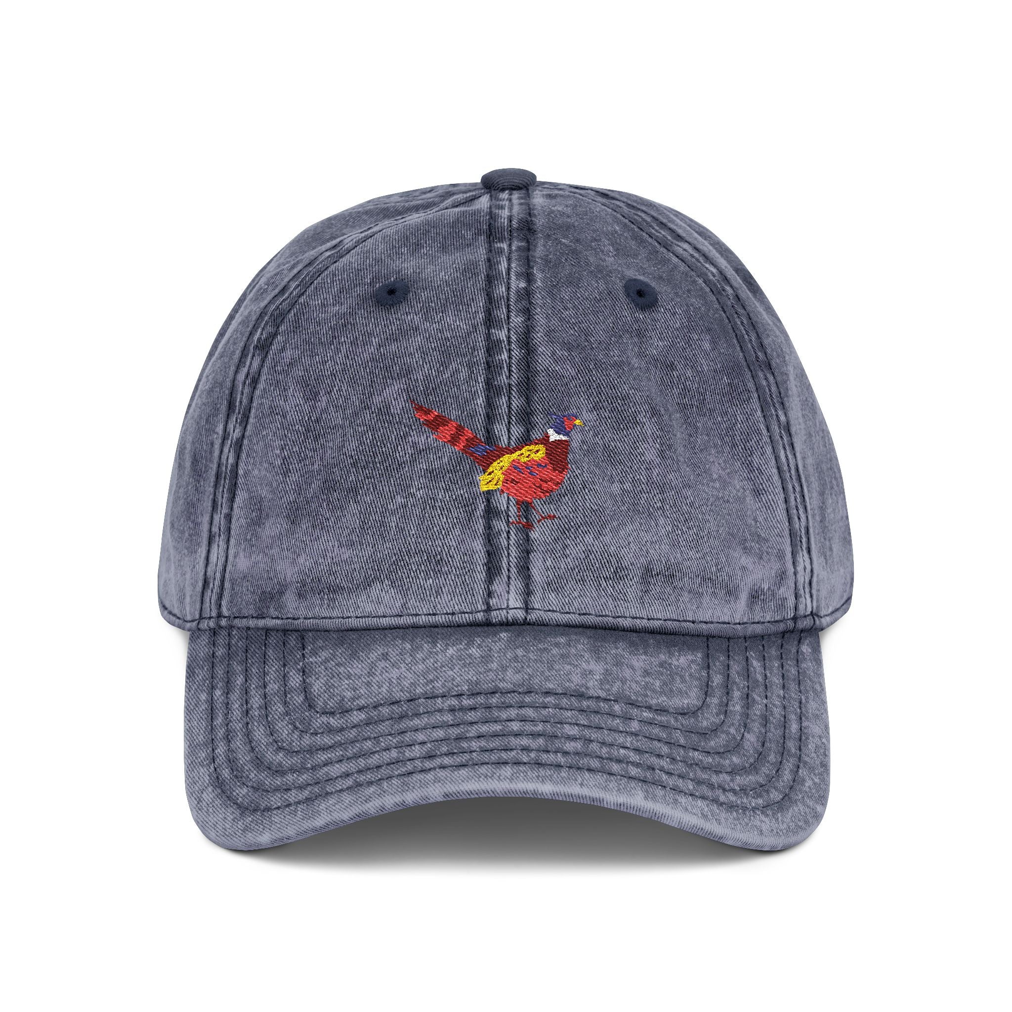 South Dakota Ring-Necked Pheasant State Bird | Vintage Distressed Embroidered Baseball Cap