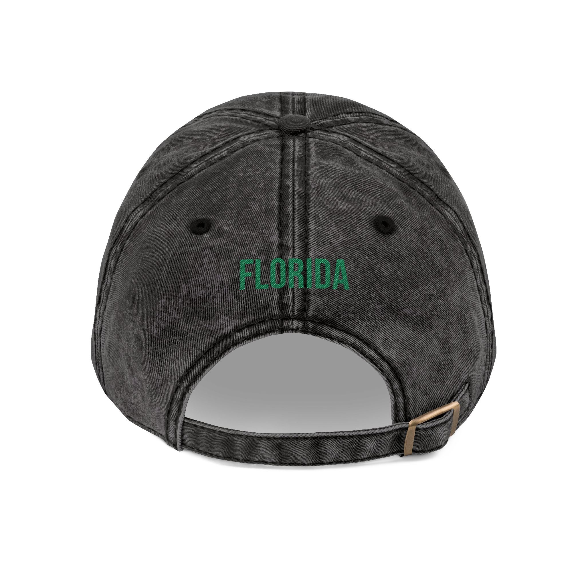 Florida Mockingbird State Bird  | Vintage Distressed Embroidered Baseball Cap