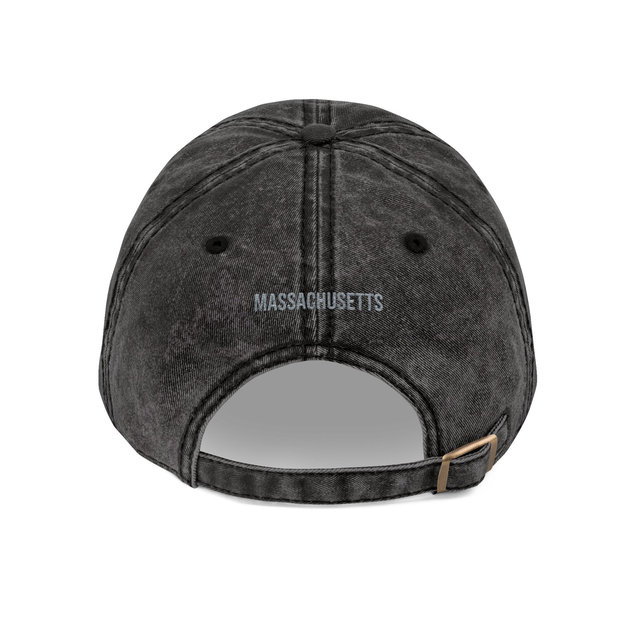 Massachusetts Black-Capped Chickadee State Bird | Vintage Distressed Embroidered Baseball Cap