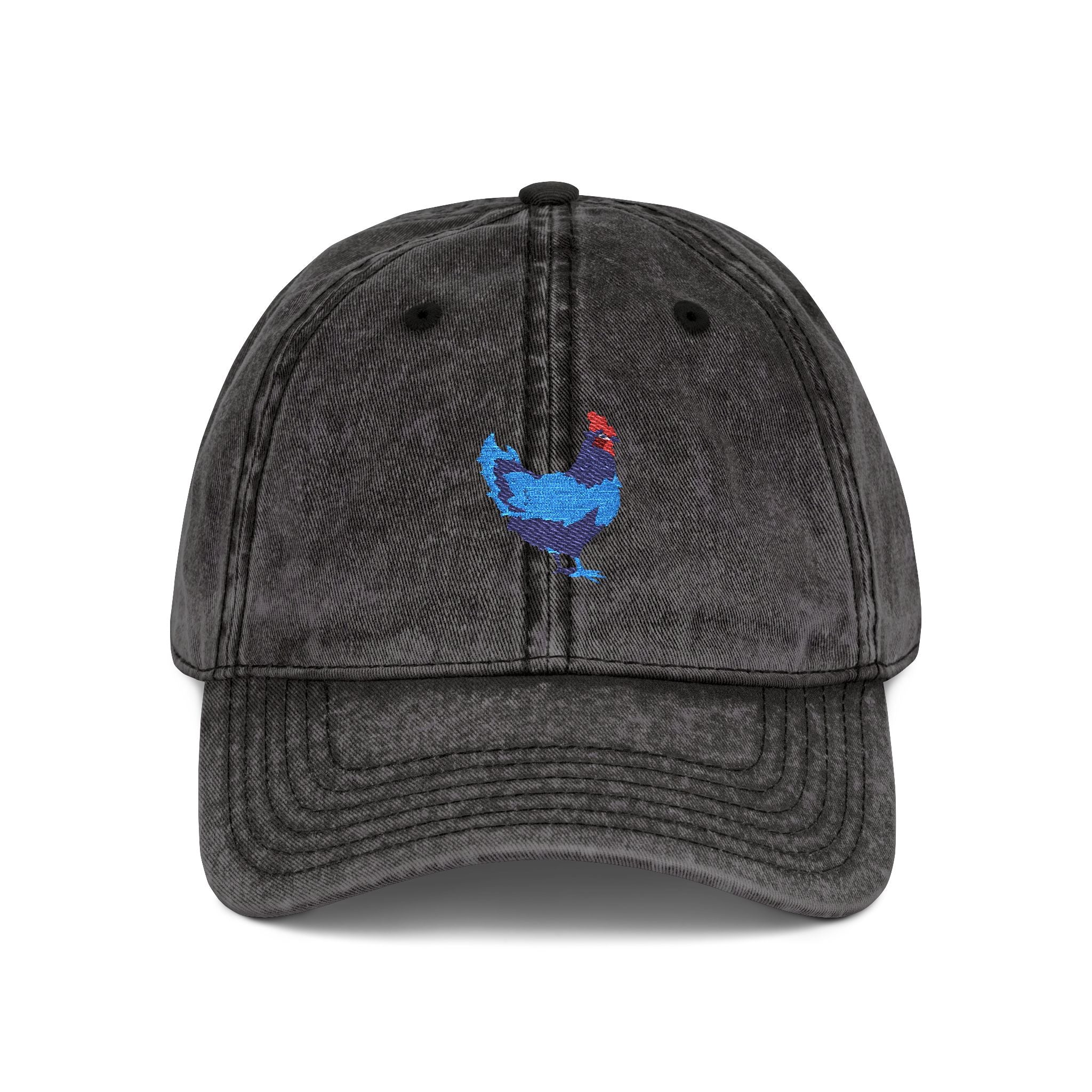Delaware Blue Hen State Bird | Vintage Distressed Embroidered Baseball Cap