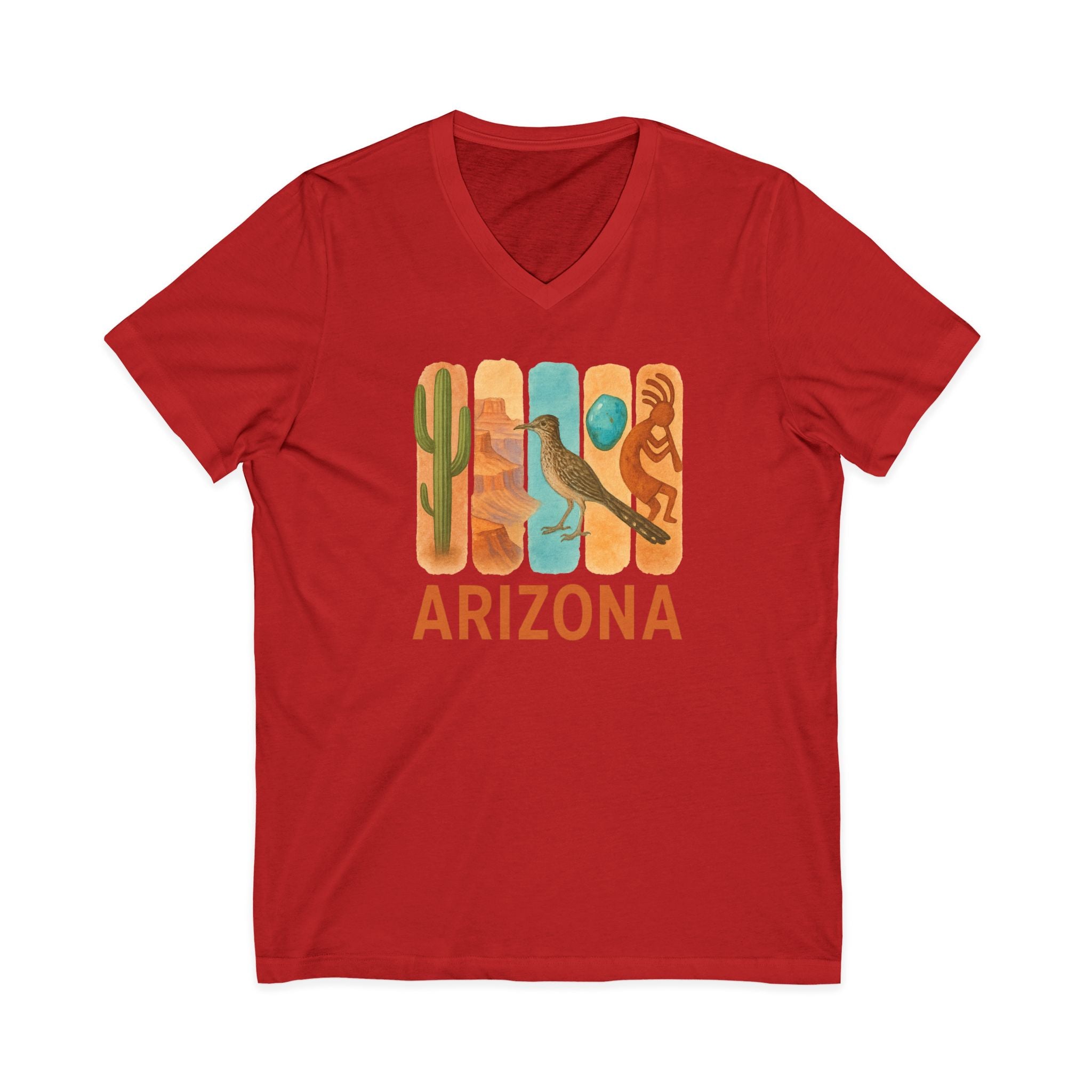 Arizona Brushstroke Watercolor V-Neck Shirt