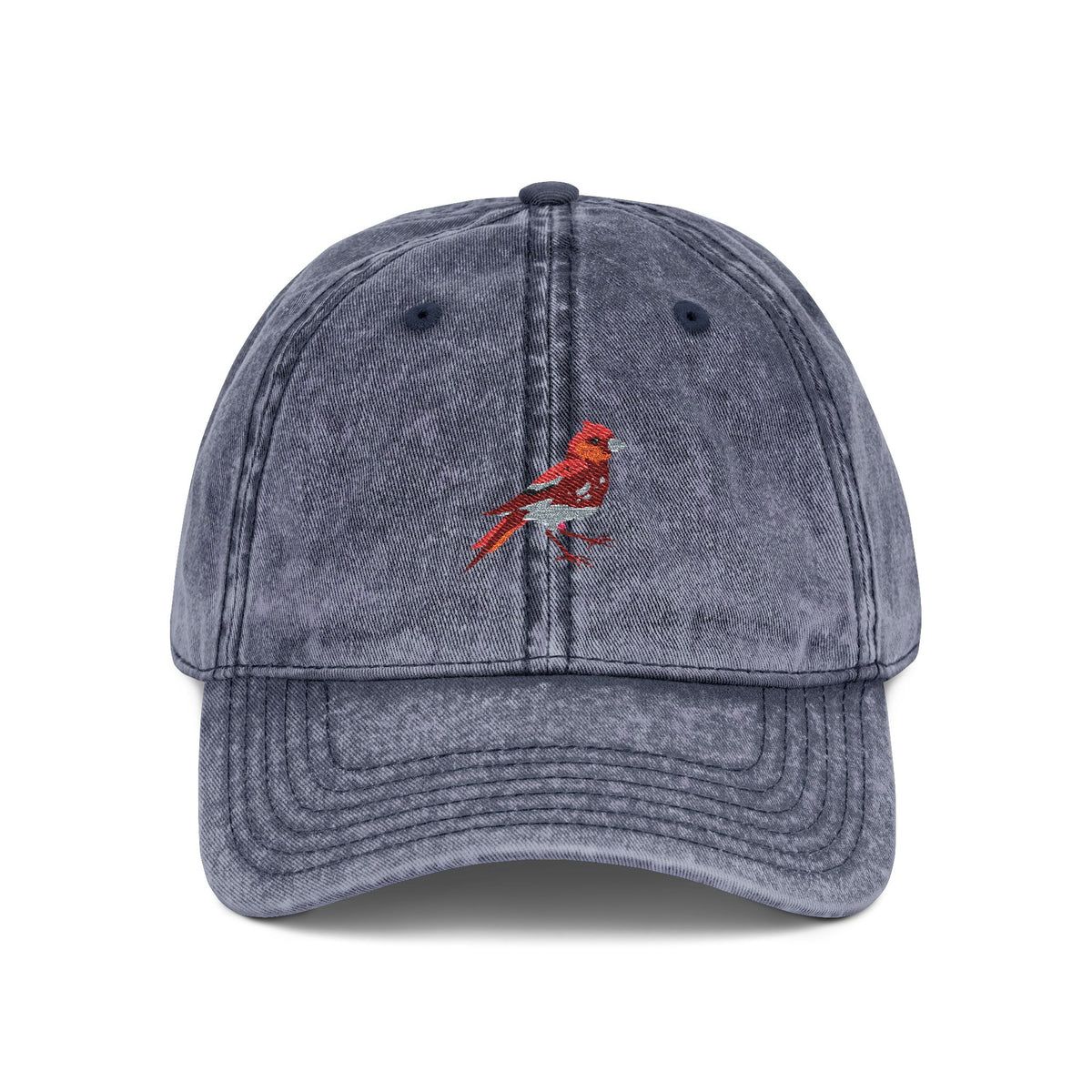 New Hampshire Purple Finch State Bird | Vintage Distressed Embroidered Baseball Cap