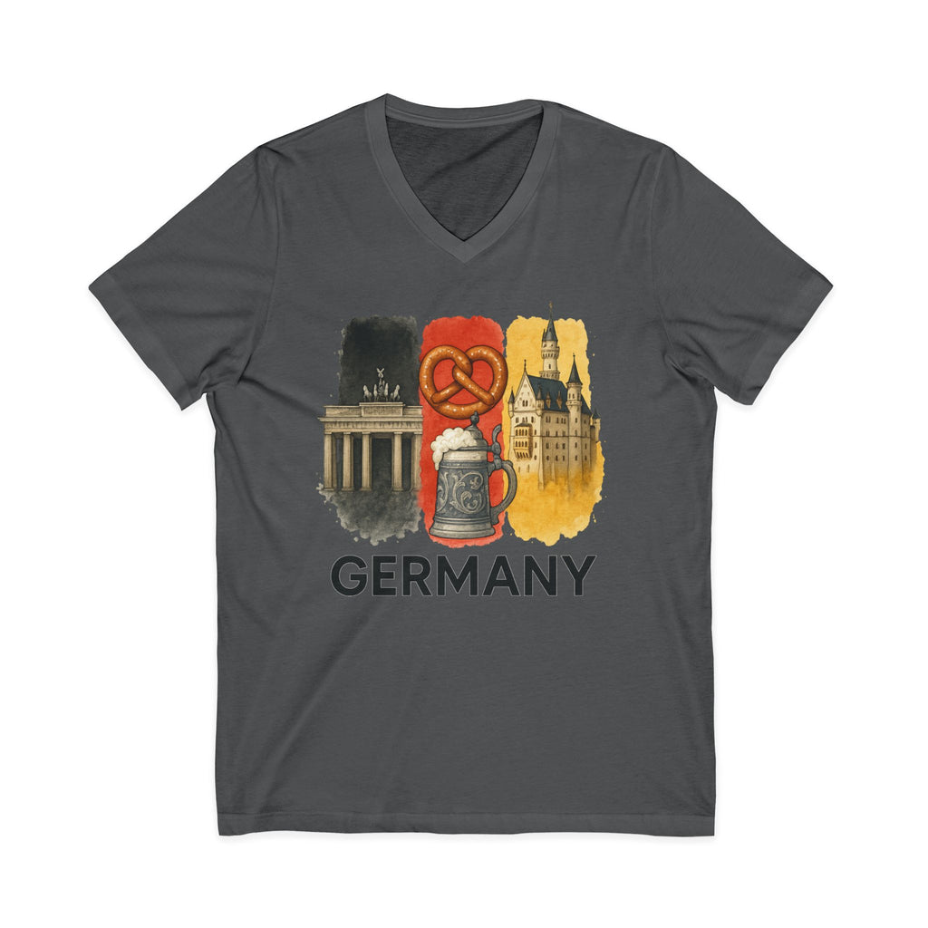 Germany Brushstroke Watercolor V-Neck Shirt