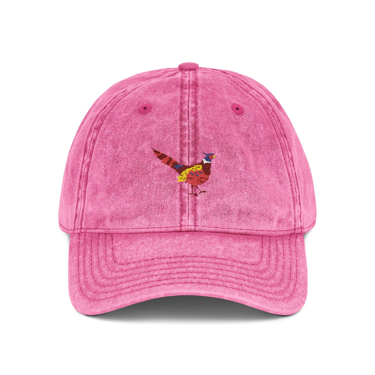 South Dakota Ring-Necked Pheasant State Bird | Vintage Distressed Embroidered Baseball Cap