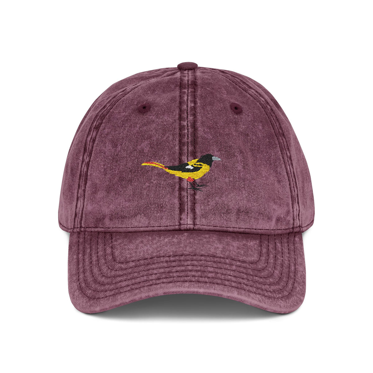 Maryland Baltimore Oriole State Bird | Vintage Distressed Embroidered Baseball Cap