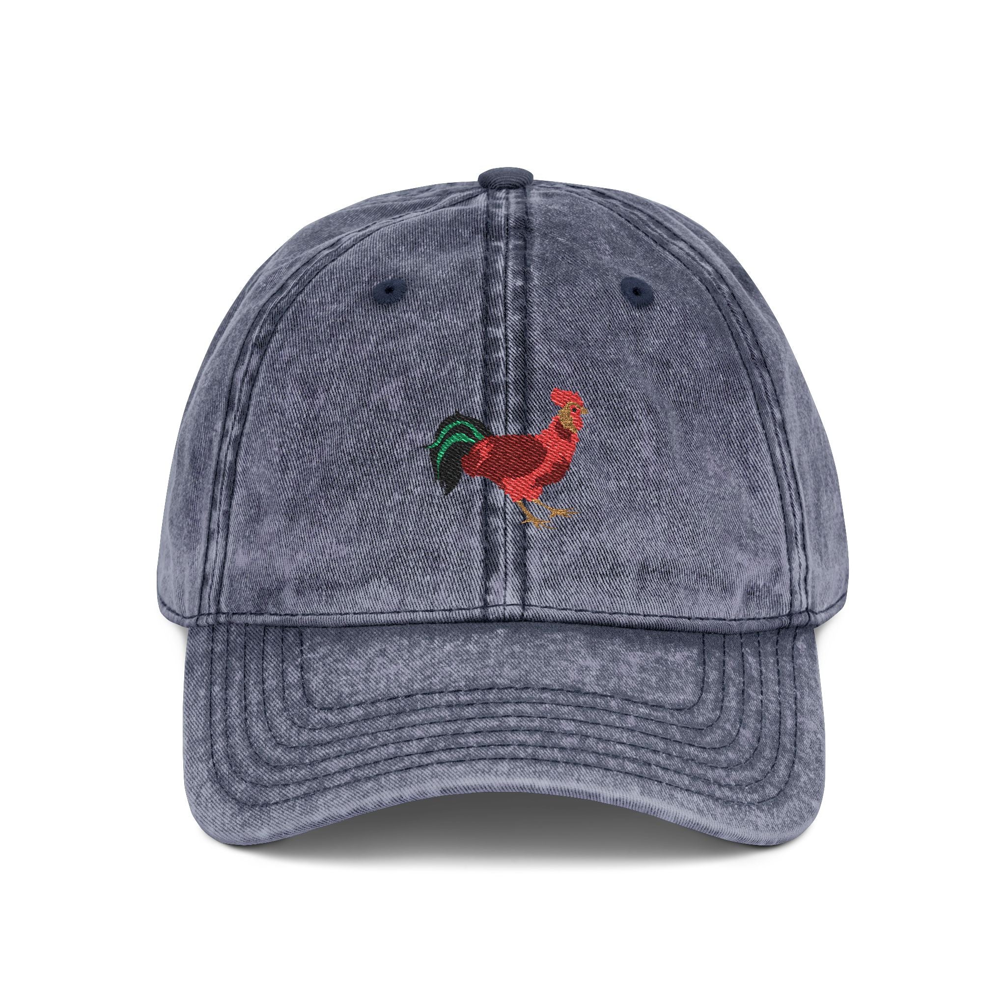 Rhode Island Red State Bird | Vintage Distressed Embroidered Baseball Cap