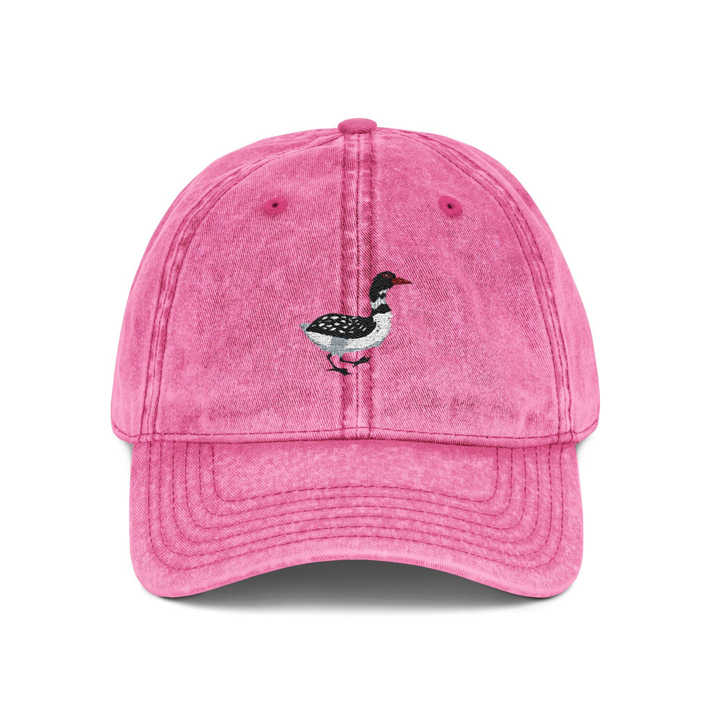 Minnesota Common Loon State Bird | Vintage Distressed Embroidered Baseball Cap