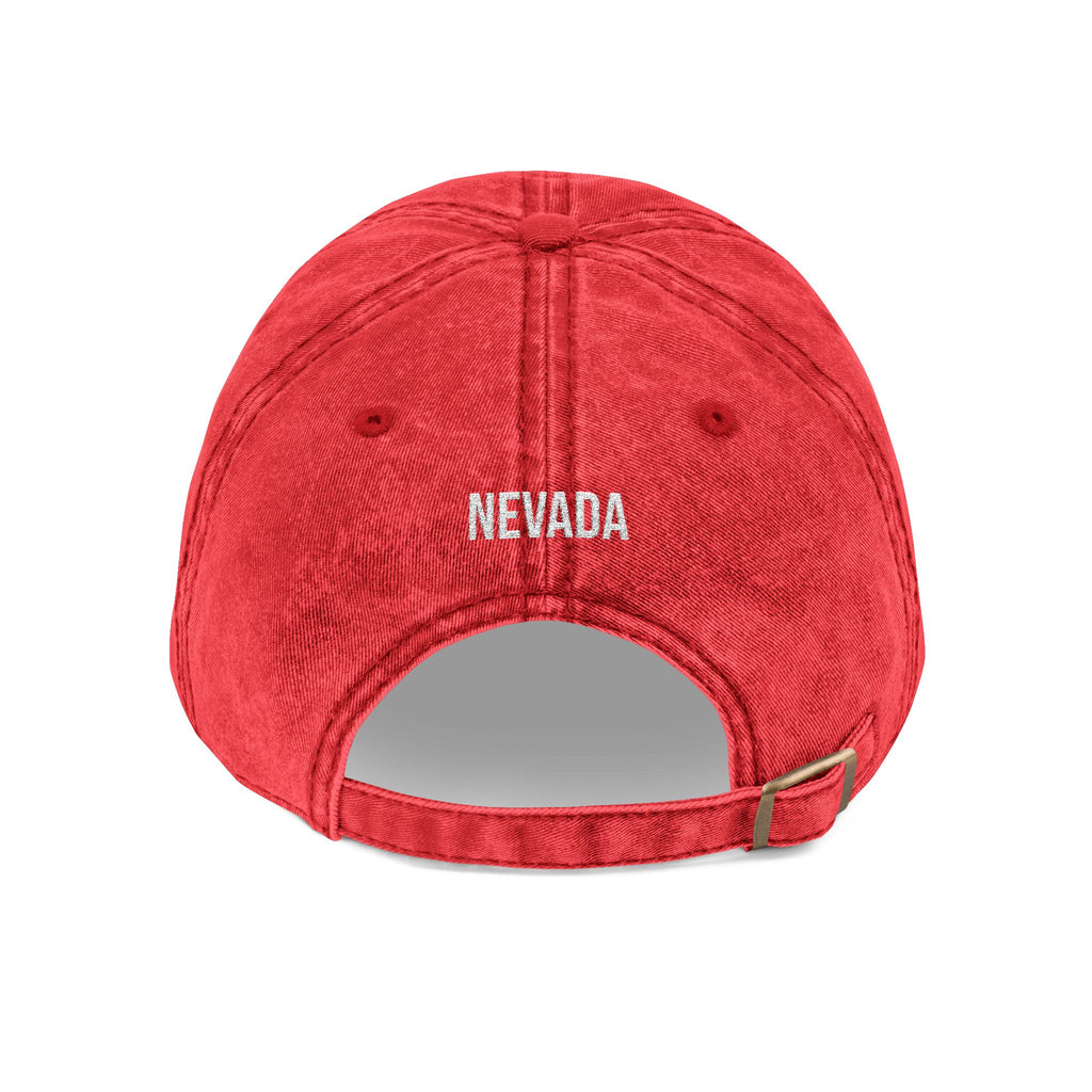 Nevada Mountain Bluebird State Bird | Vintage Distressed Embroidered Baseball Cap