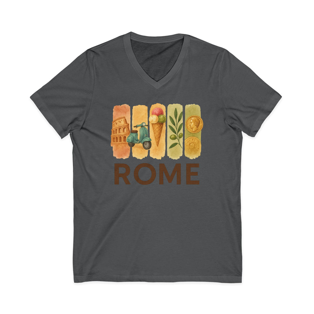 Rome Brushstroke Watercolor V-Neck Shirt