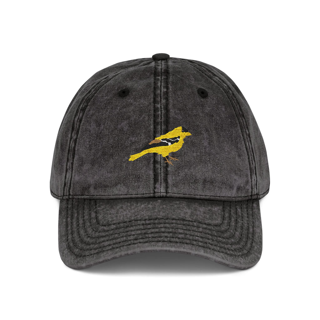 Iowa American Goldfinch State Bird | Vintage Distressed Embroidered Baseball Cap