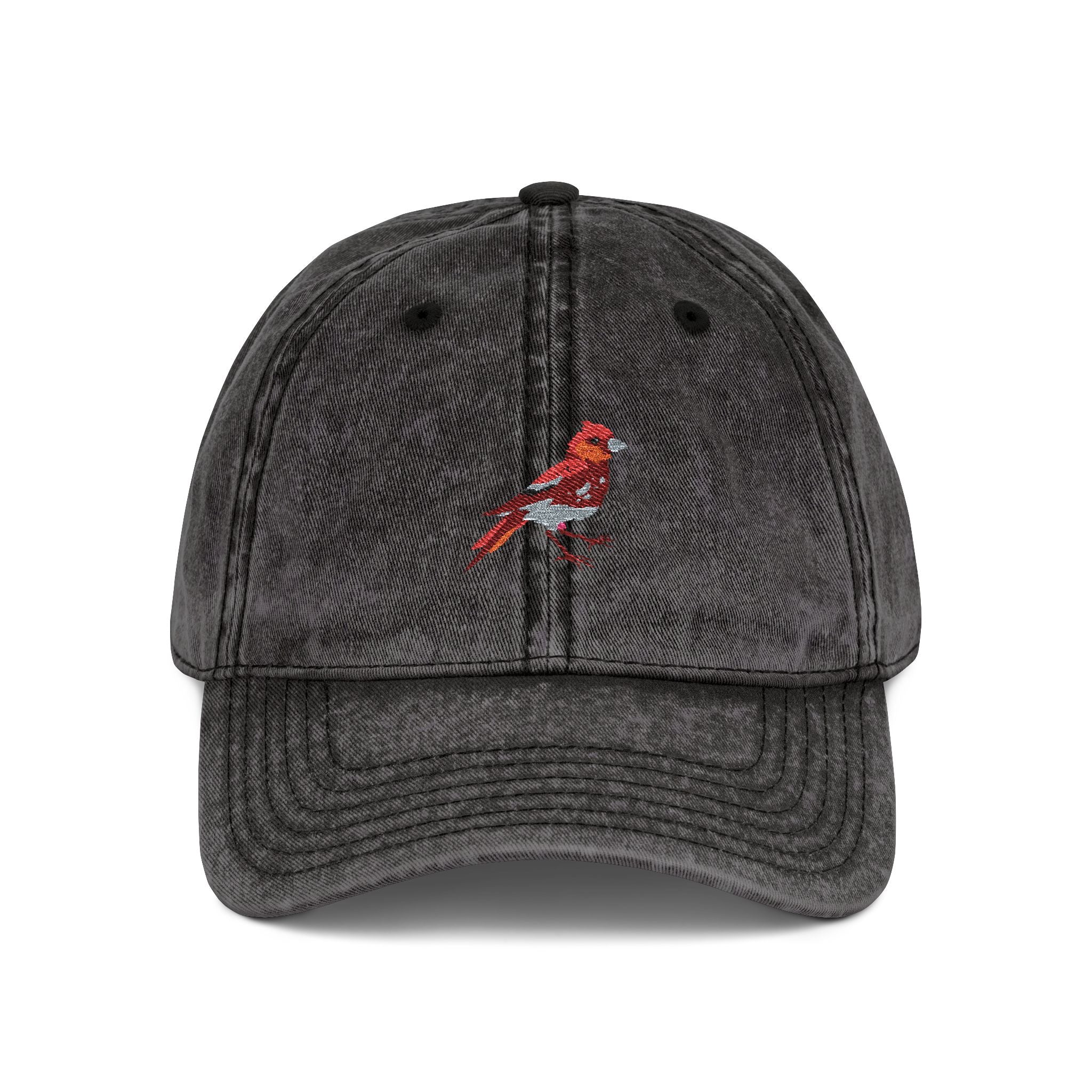 New Hampshire Purple Finch State Bird | Vintage Distressed Embroidered Baseball Cap