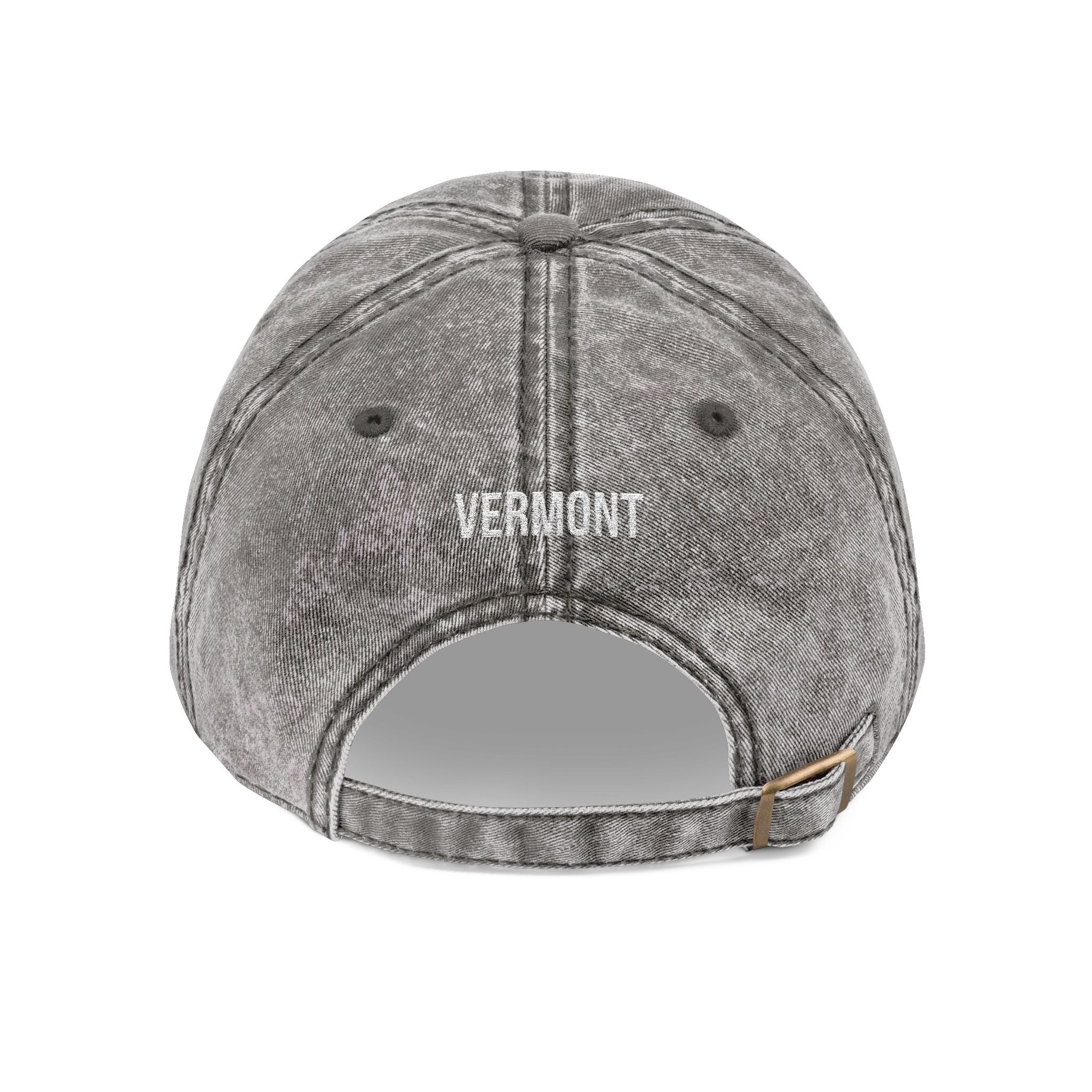 Vermont Hermit Thrush State Bird | Vintage Distressed Embroidered Baseball Cap