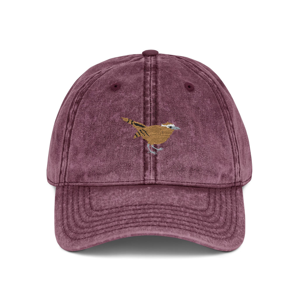 South Carolina - Carolina Wren State Bird | Vintage Distressed Embroidered Baseball Cap