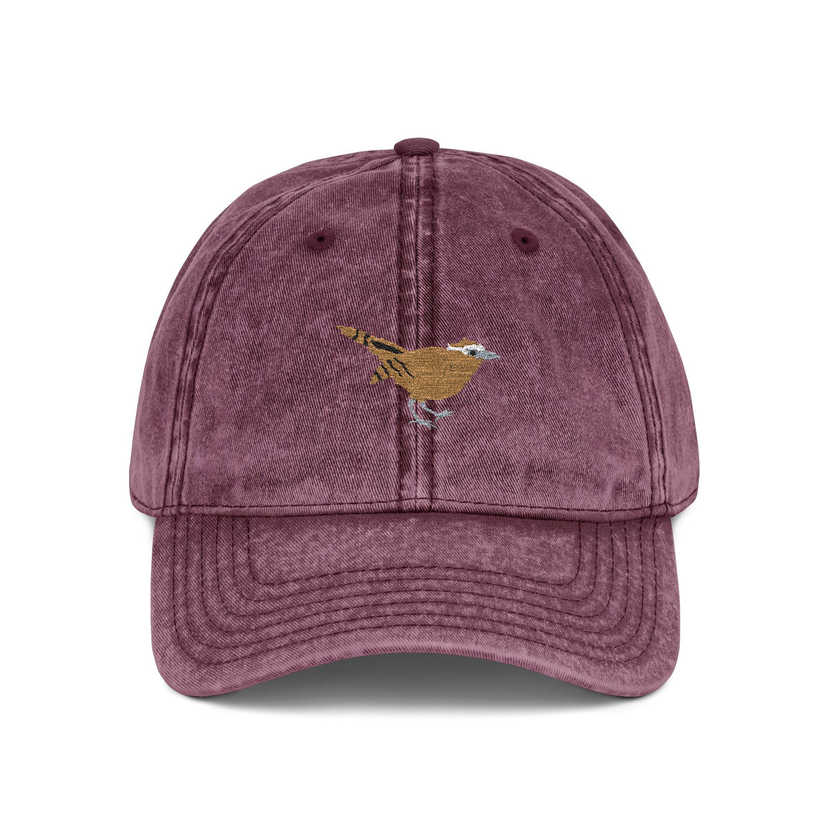 South Carolina - Carolina Wren State Bird | Vintage Distressed Embroidered Baseball Cap