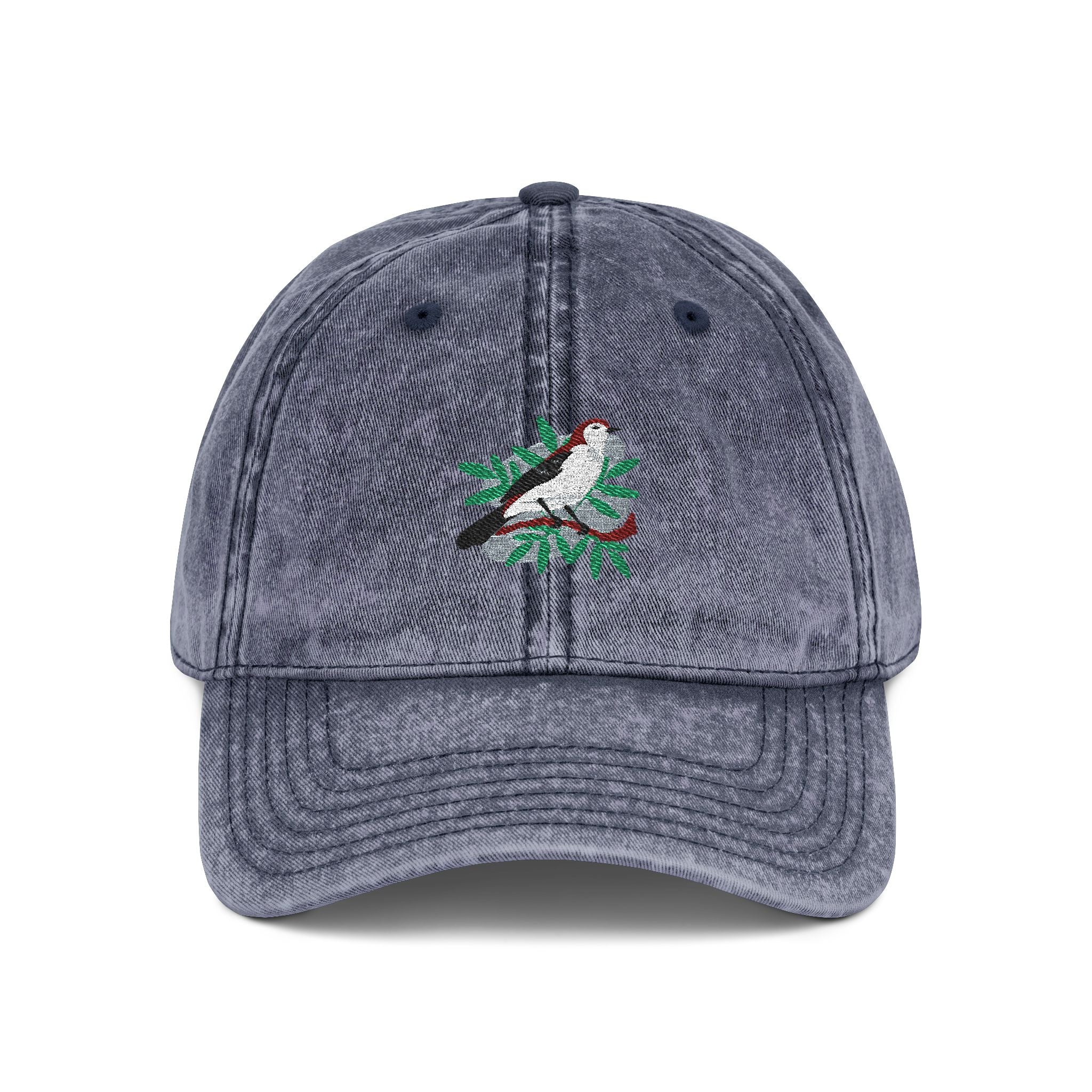Florida Mockingbird State Bird  | Vintage Distressed Embroidered Baseball Cap