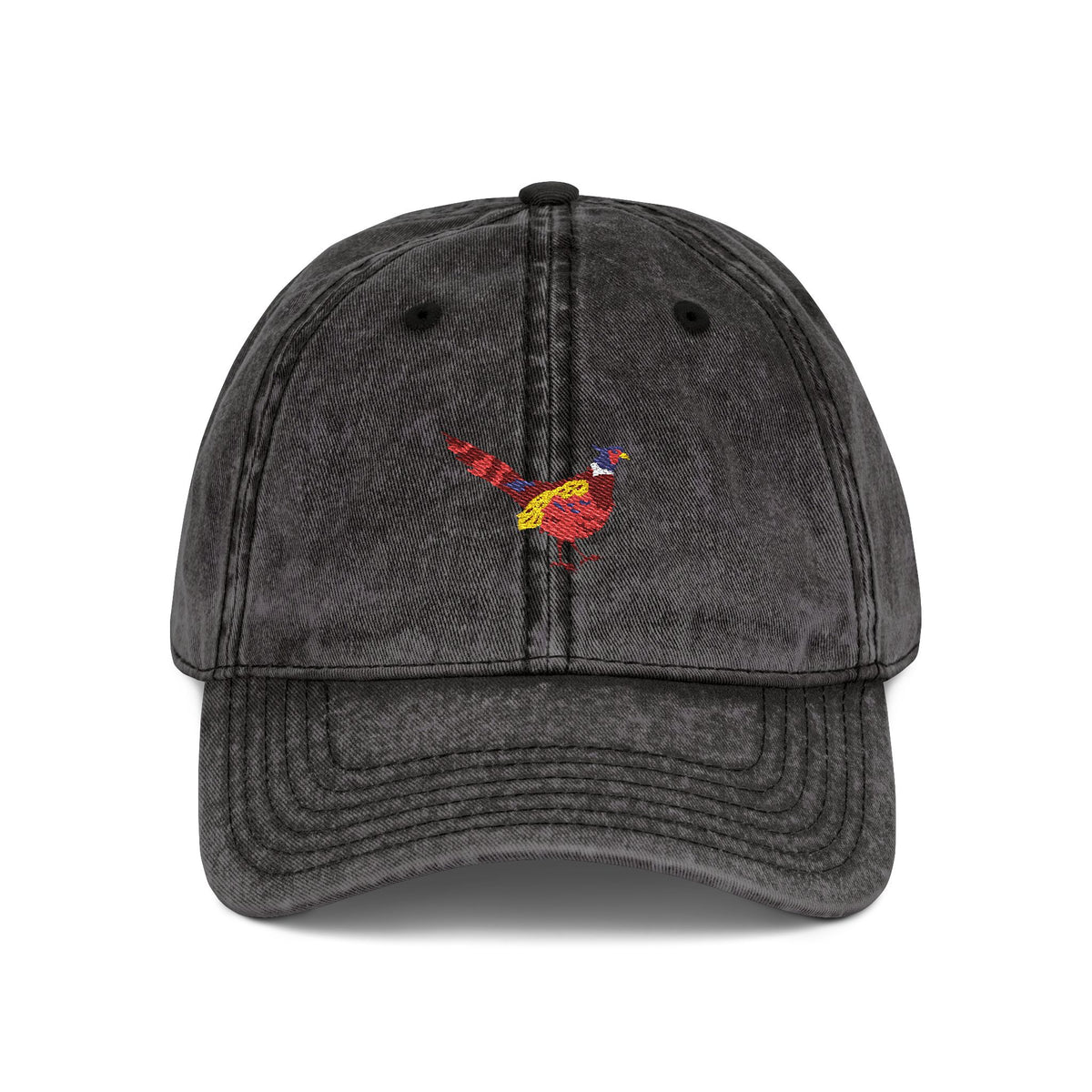 South Dakota Ring-Necked Pheasant State Bird | Vintage Distressed Embroidered Baseball Cap