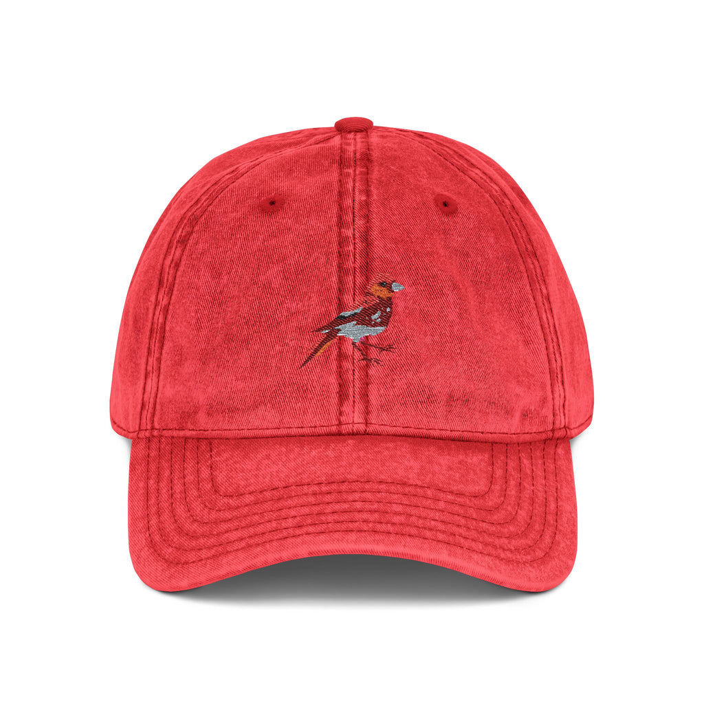 New Hampshire Purple Finch State Bird | Vintage Distressed Embroidered Baseball Cap
