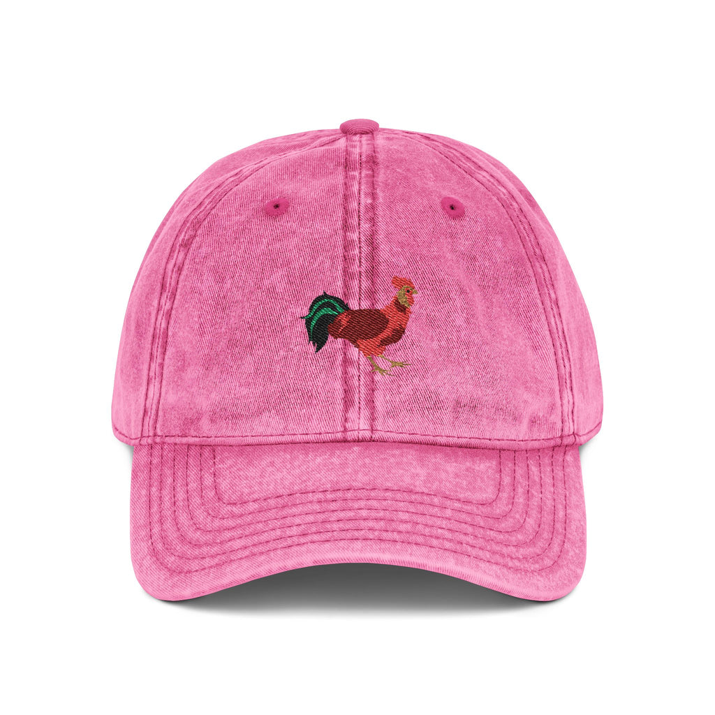 Rhode Island Red State Bird | Vintage Distressed Embroidered Baseball Cap