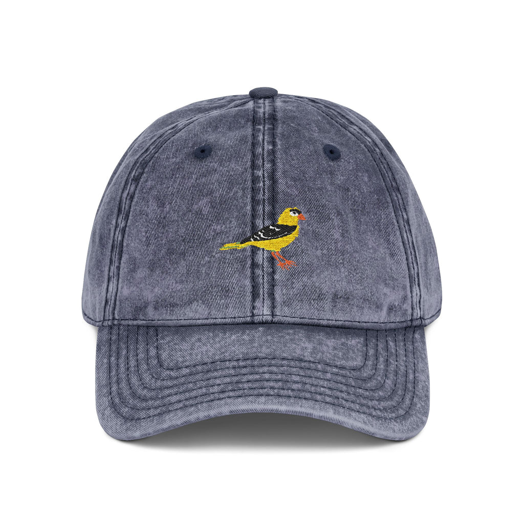 Washington American Goldfinch State Bird | Vintage Distressed Embroidered Baseball Cap