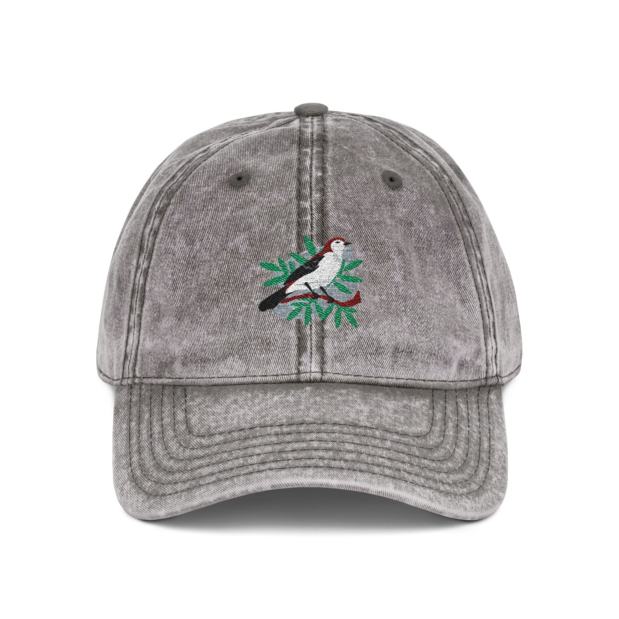 Florida Mockingbird State Bird  | Vintage Distressed Embroidered Baseball Cap