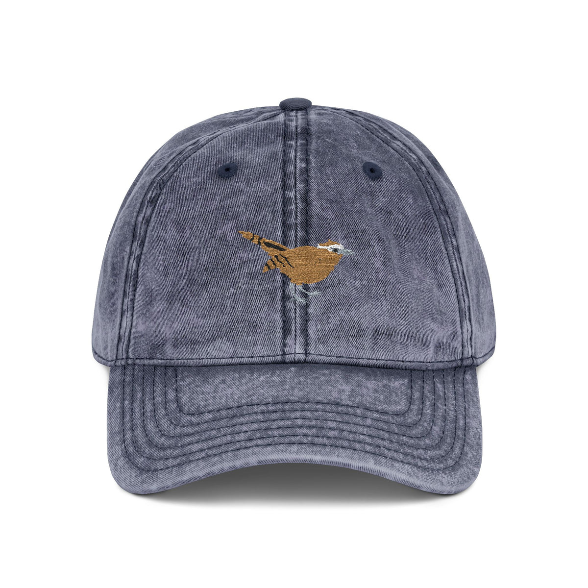 South Carolina - Carolina Wren State Bird | Vintage Distressed Embroidered Baseball Cap